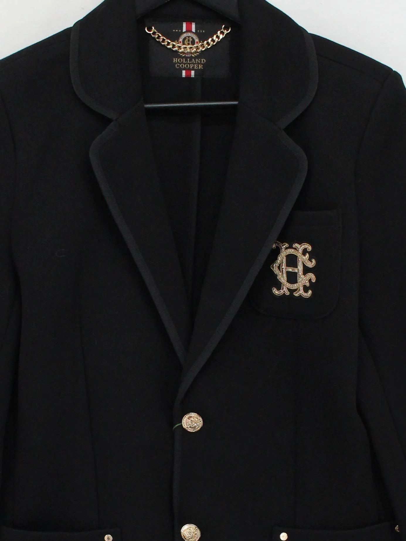 Holland Cooper Men's Blazer XL Black Polyester with Cotton Overcoat - Image 3