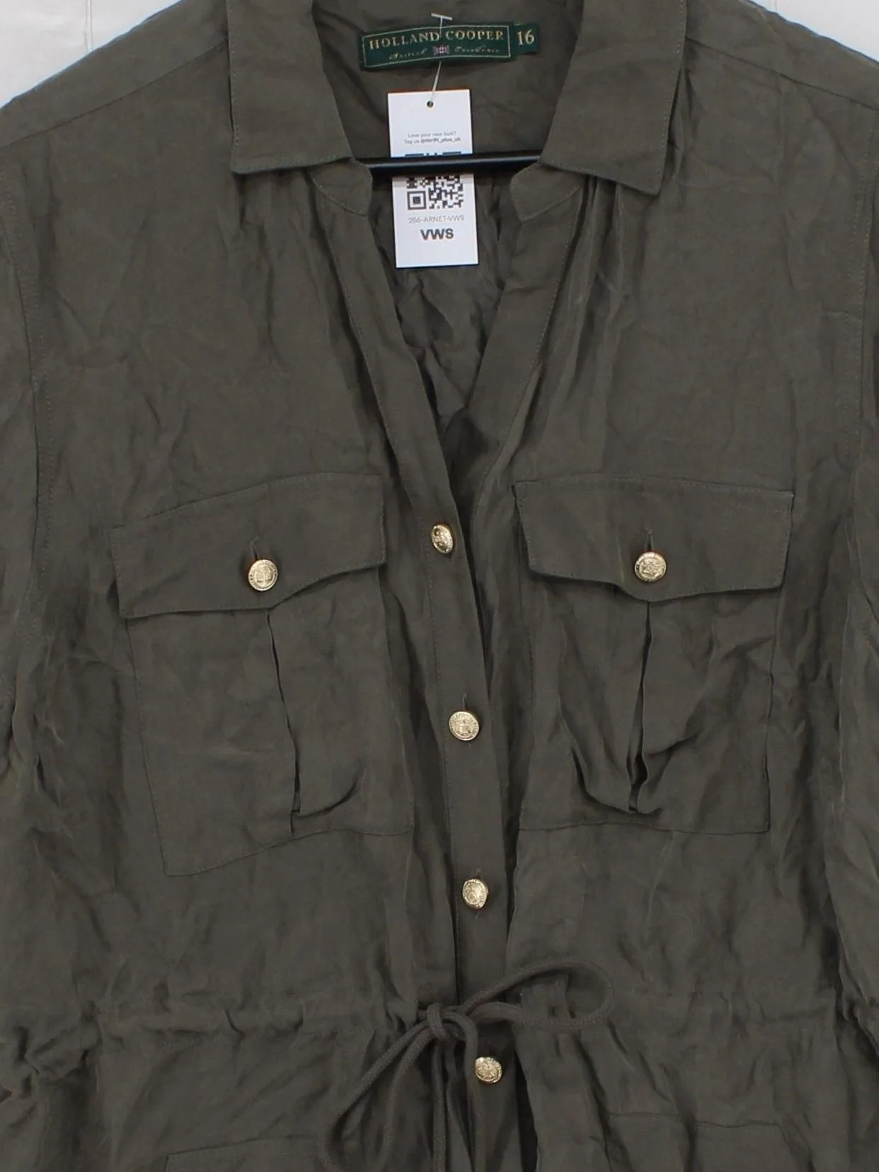 Holland cooper Shirt Mini Dress UK16 in Grey - Image 3