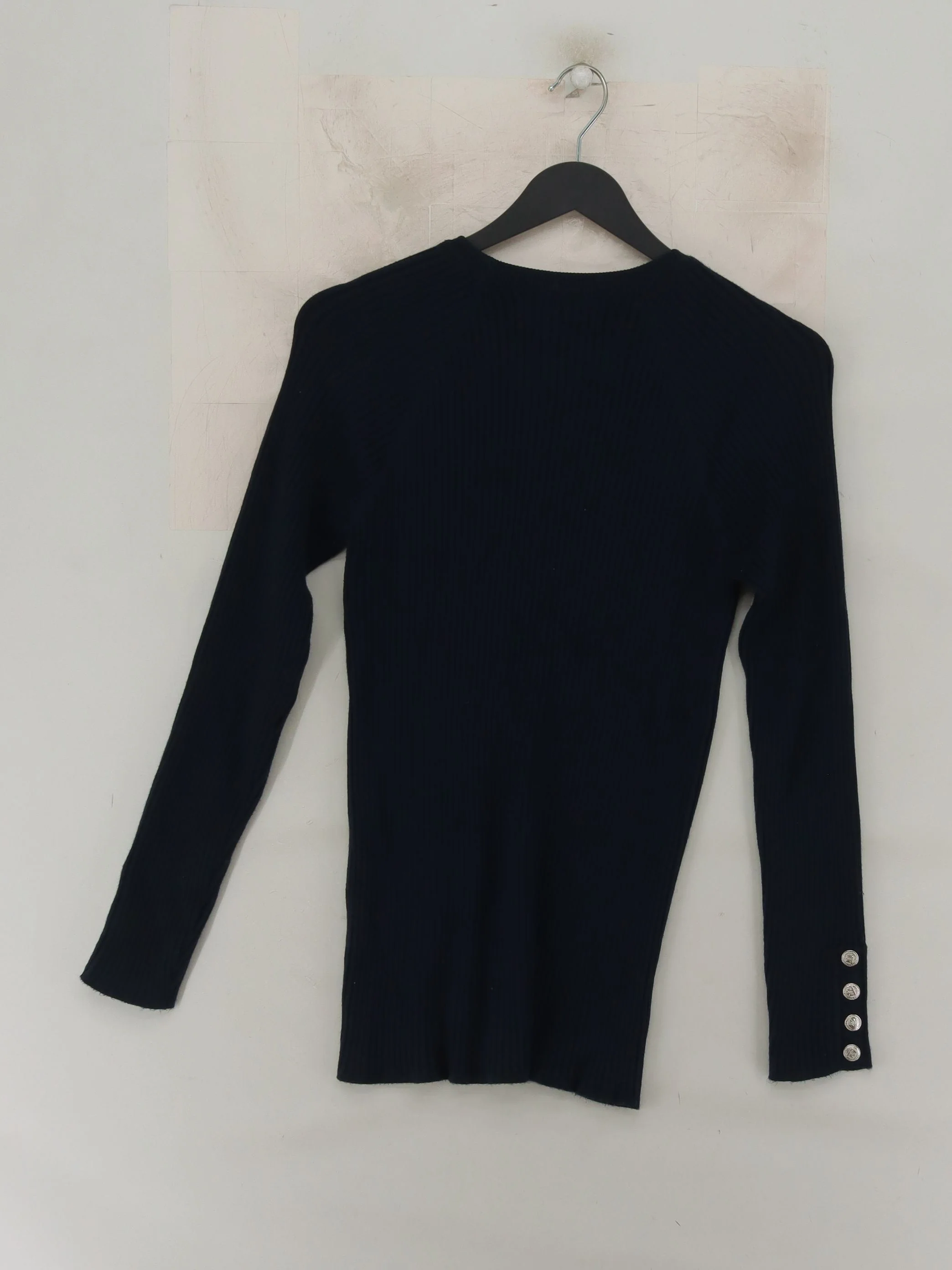 Holland Cooper Women's Top L Black 100% Other Long Sleeve High Neck Jersey - Image 2