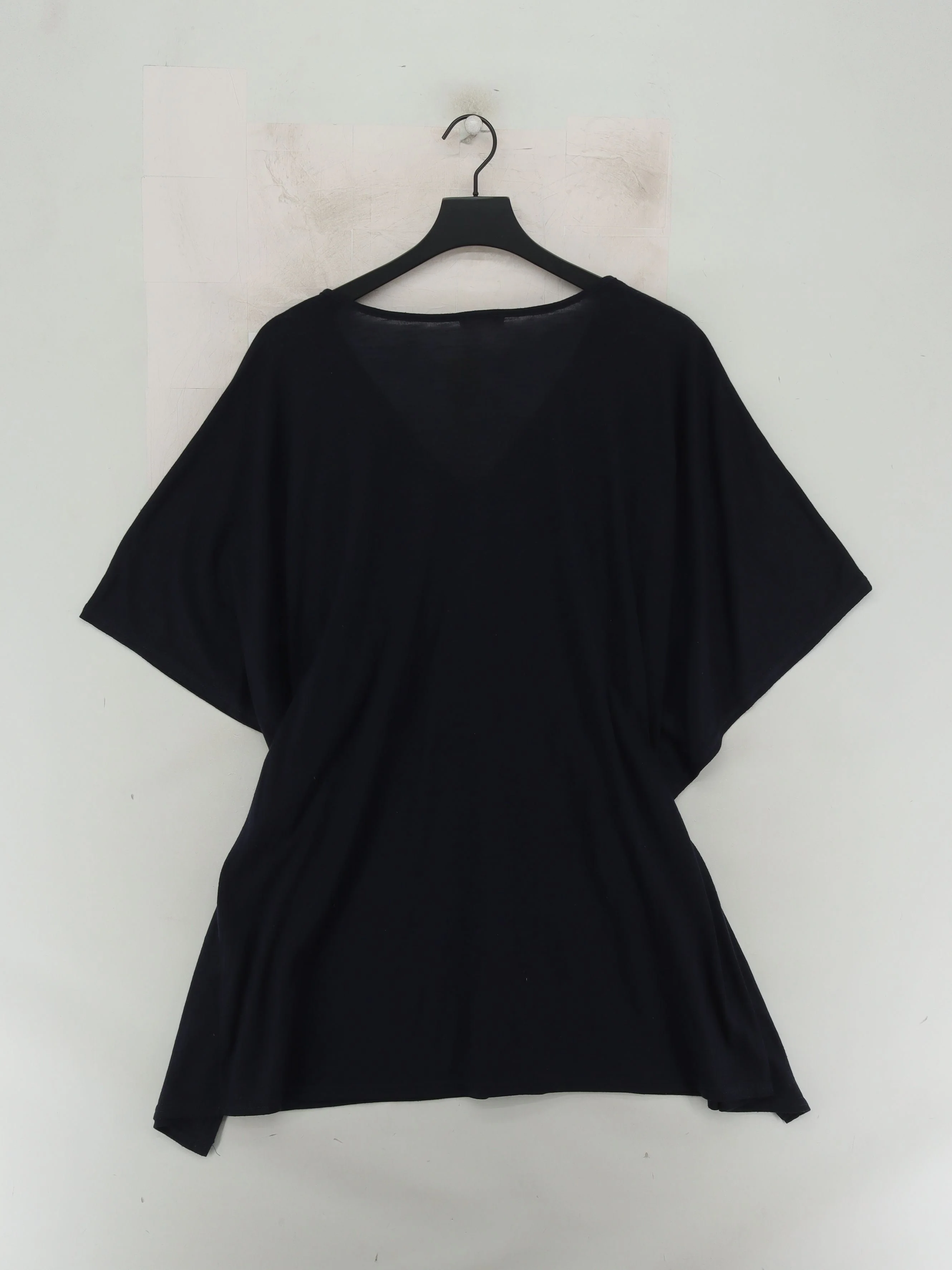 Holly & Joey Women's Top Blue 100% Polyester Short Sleeve V-Neck Tunic - Image 2