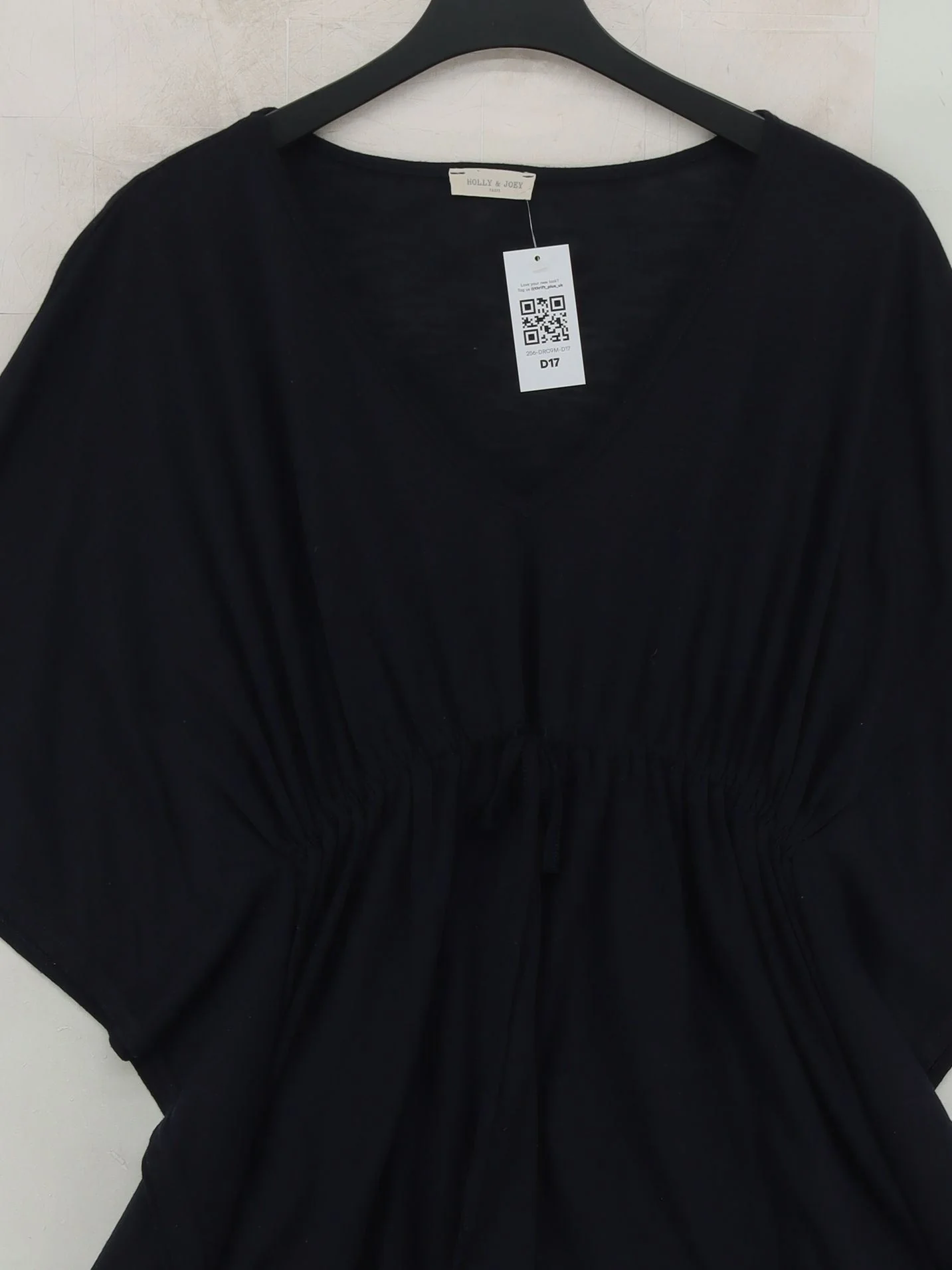 Holly & Joey Women's Top Blue 100% Polyester Short Sleeve V-Neck Tunic - Image 3