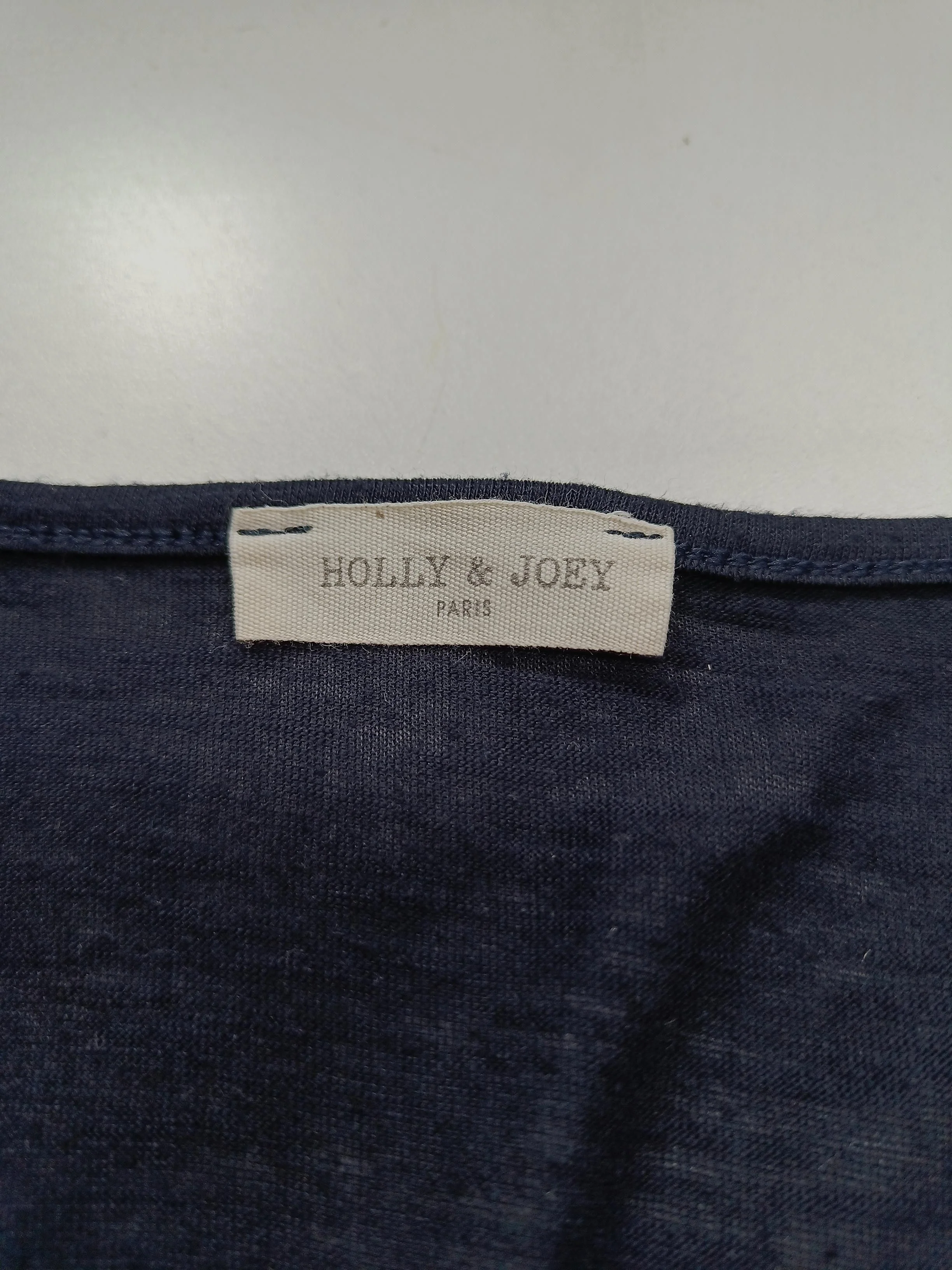 Holly & Joey Women's Top Blue 100% Polyester Short Sleeve V-Neck Tunic - Image 6
