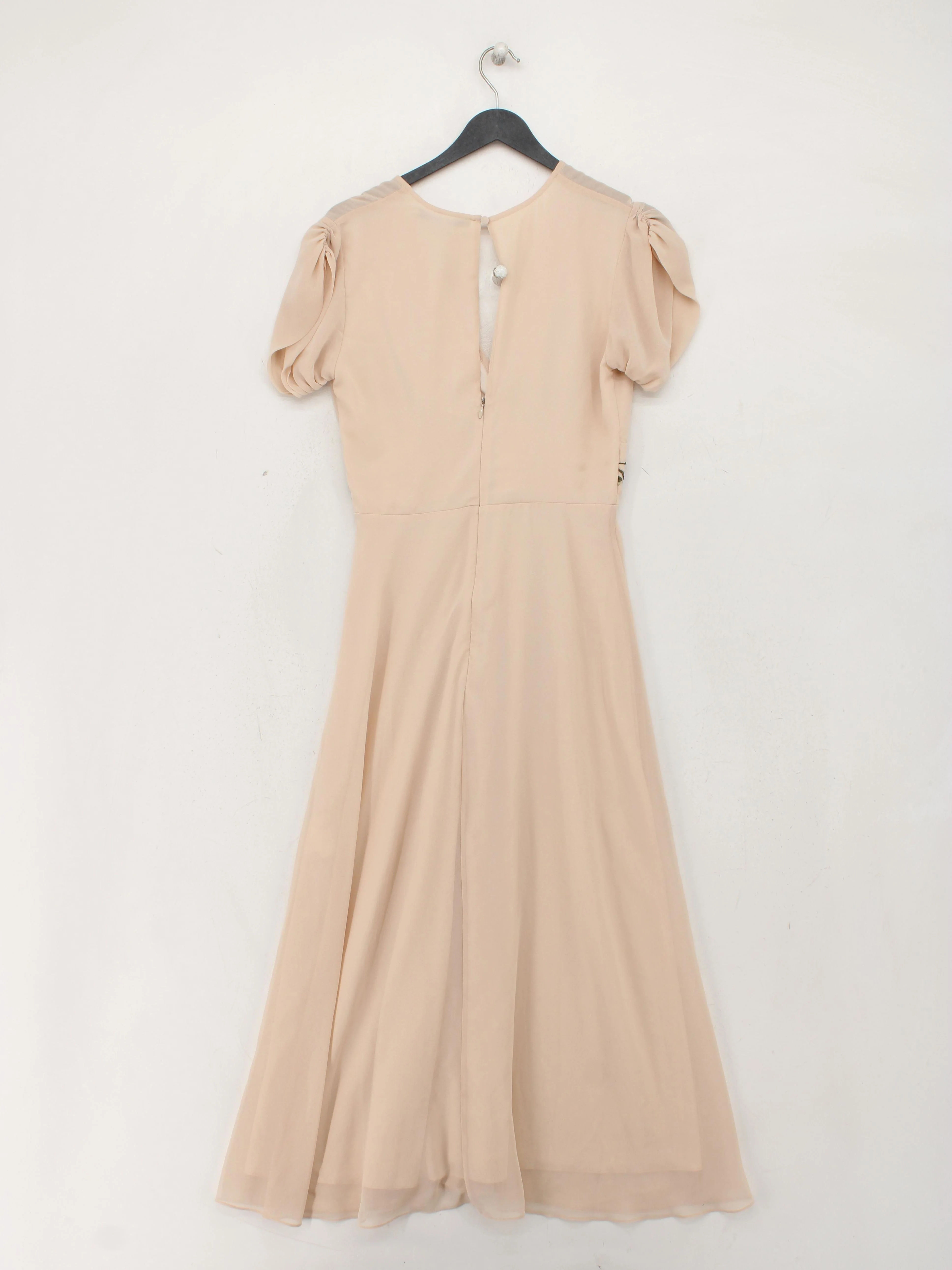 Hope & Ivy A-Line Midi Dress UK10 in Cream - Image 2