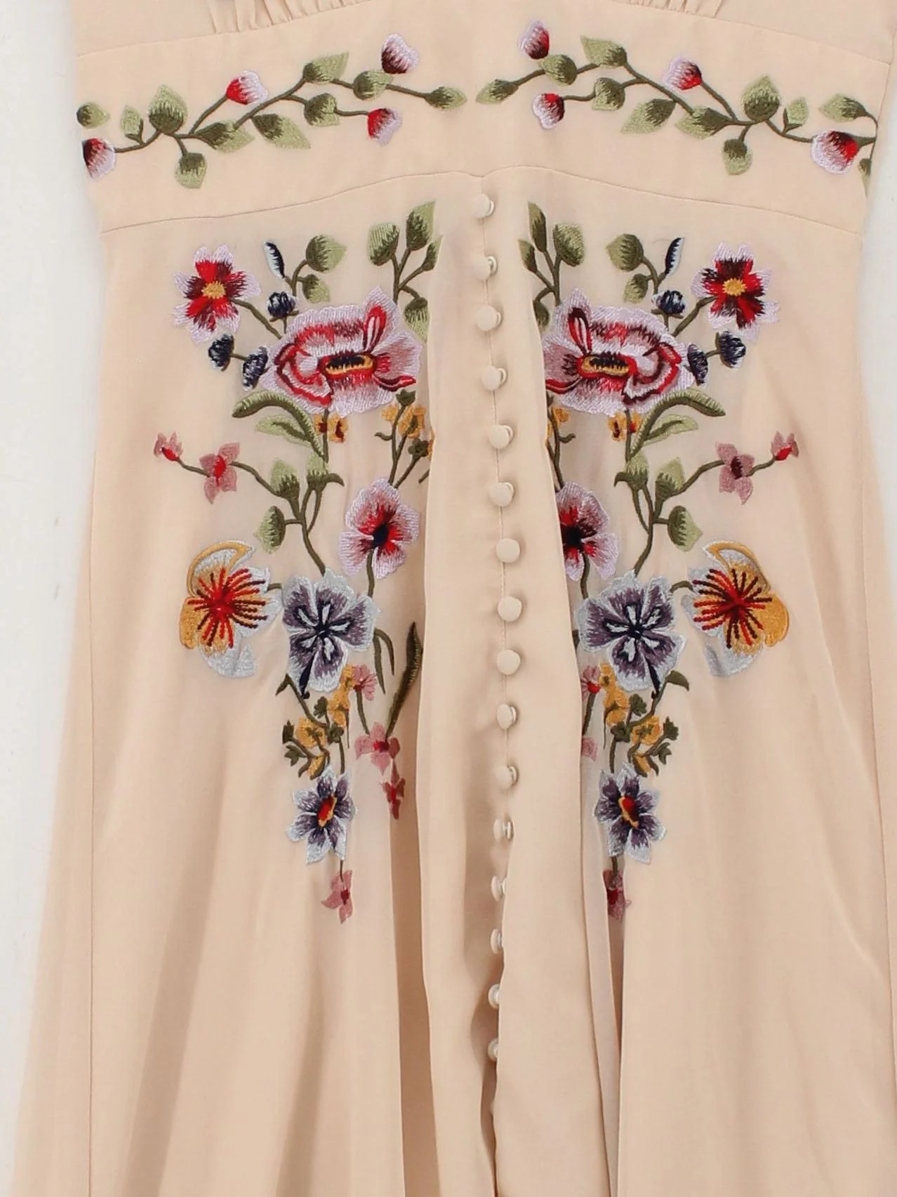 Hope & Ivy A-Line Midi Dress UK10 in Cream - Image 3