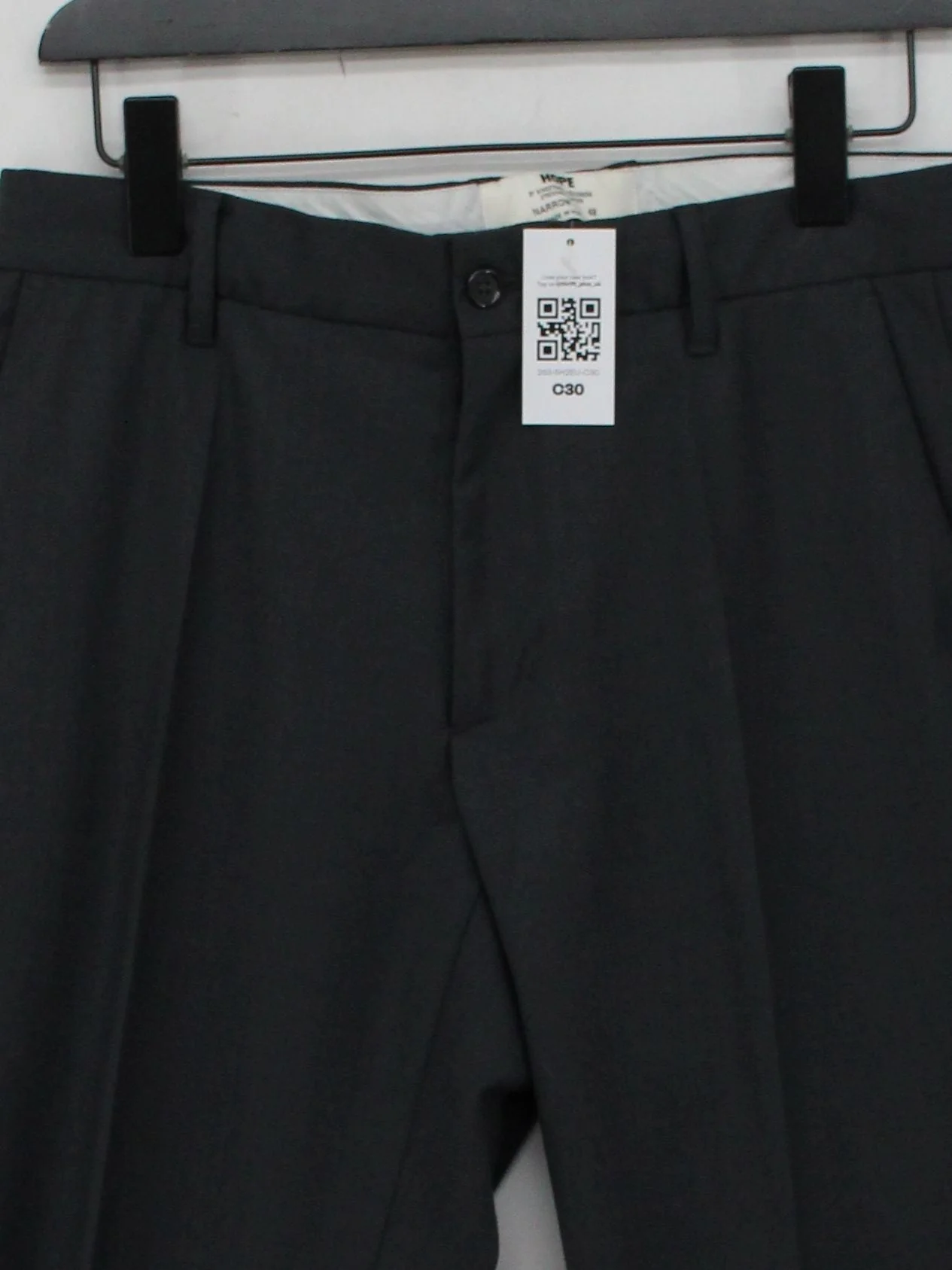 Hope Men's Trousers W 48 in Grey Polyester with Wool Tapered Chino - Image 3