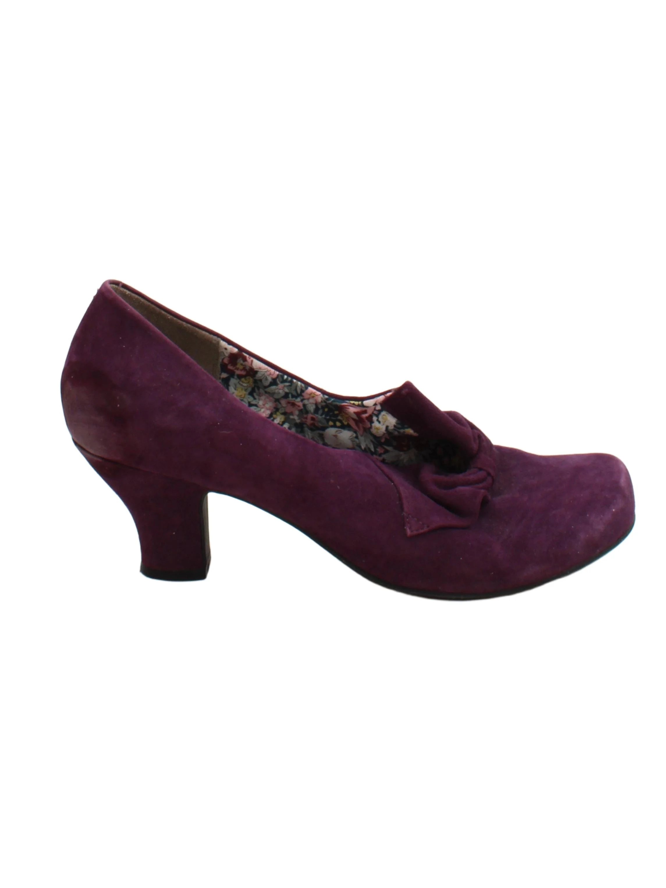 Hotter Women's Heels UK 9 Purple 100% Suede Court