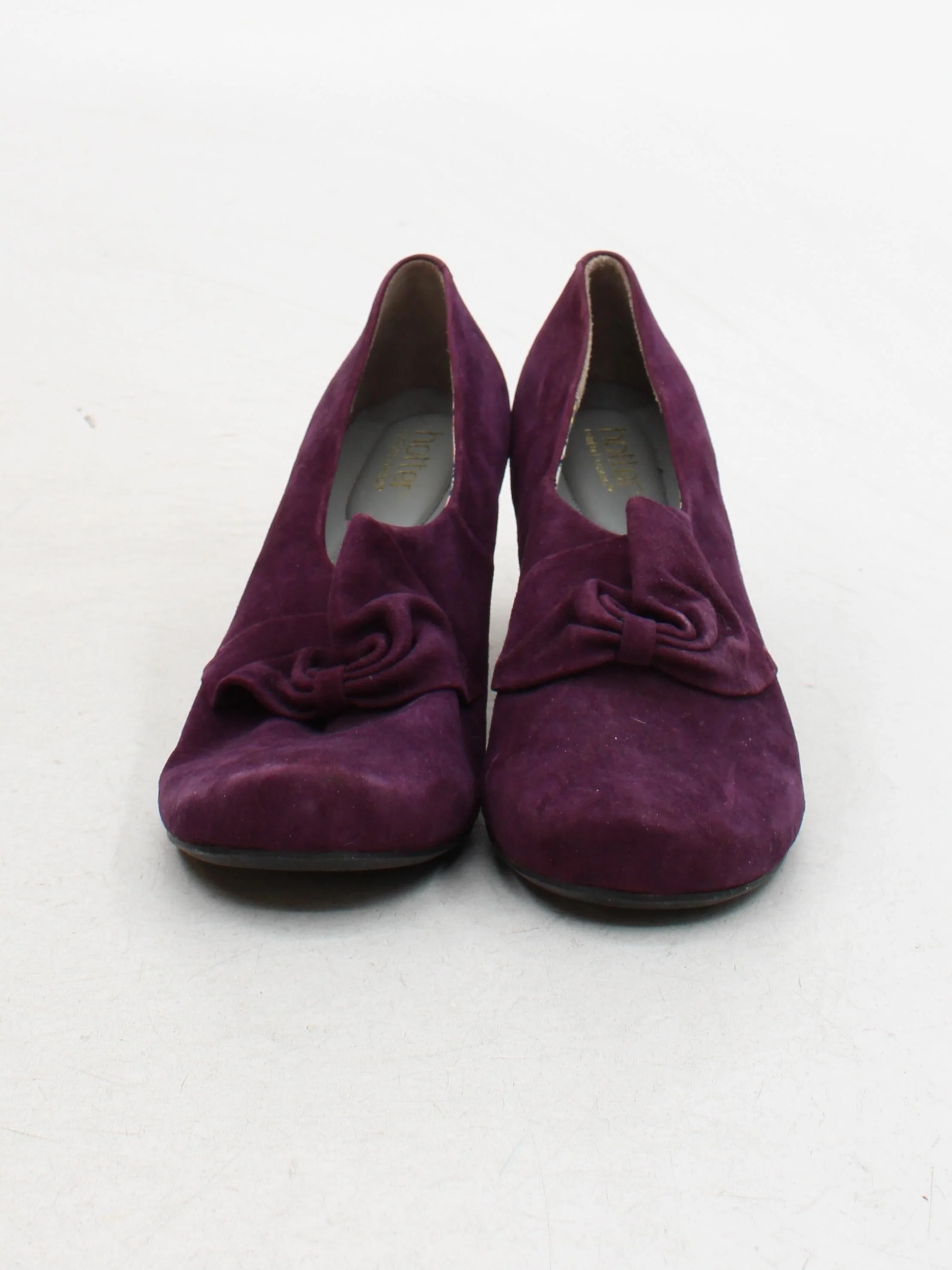 Hotter Women's Heels UK 9 Purple 100% Suede Court - Image 2