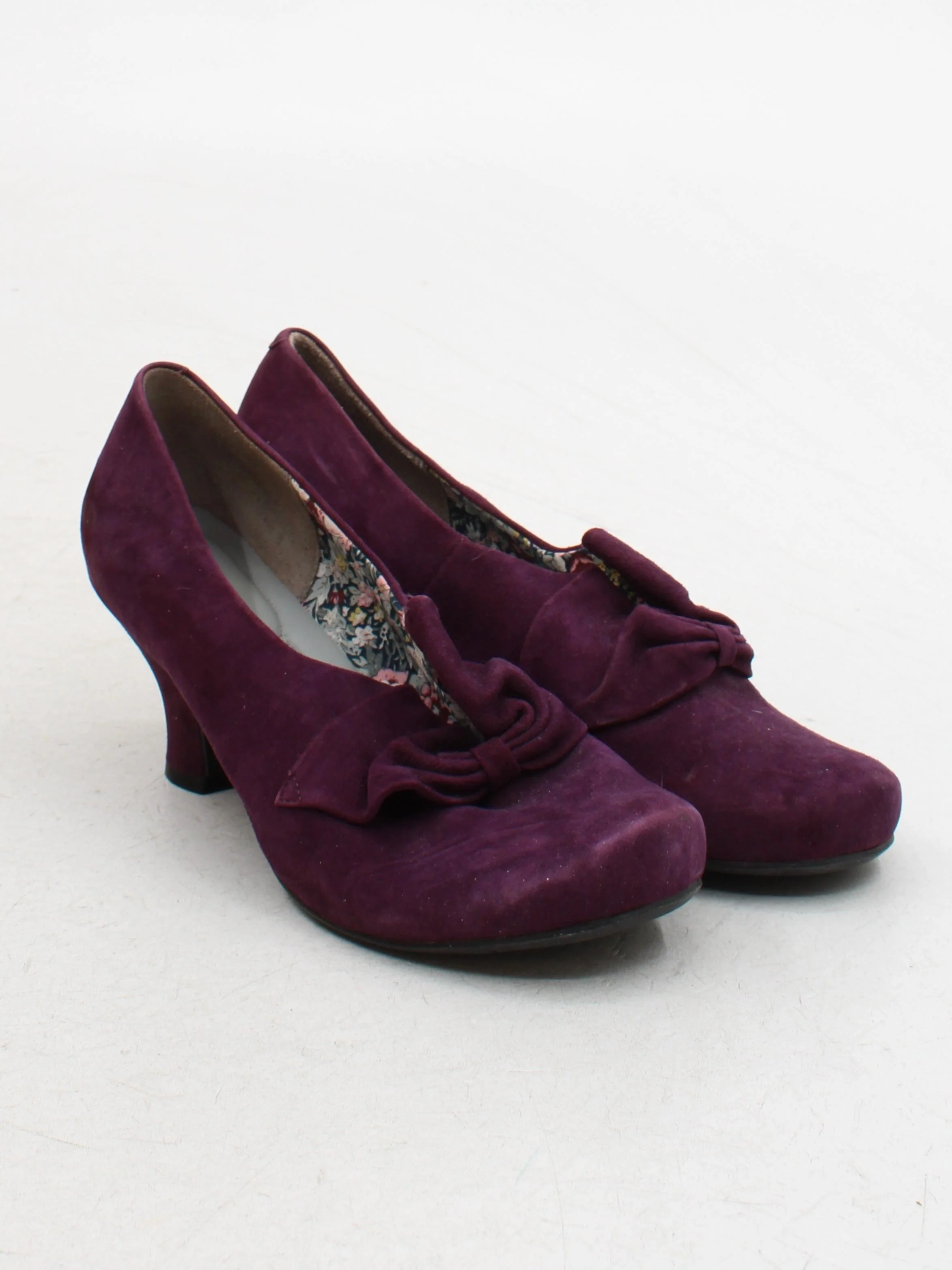 Hotter Women's Heels UK 9 Purple 100% Suede Court - Image 4