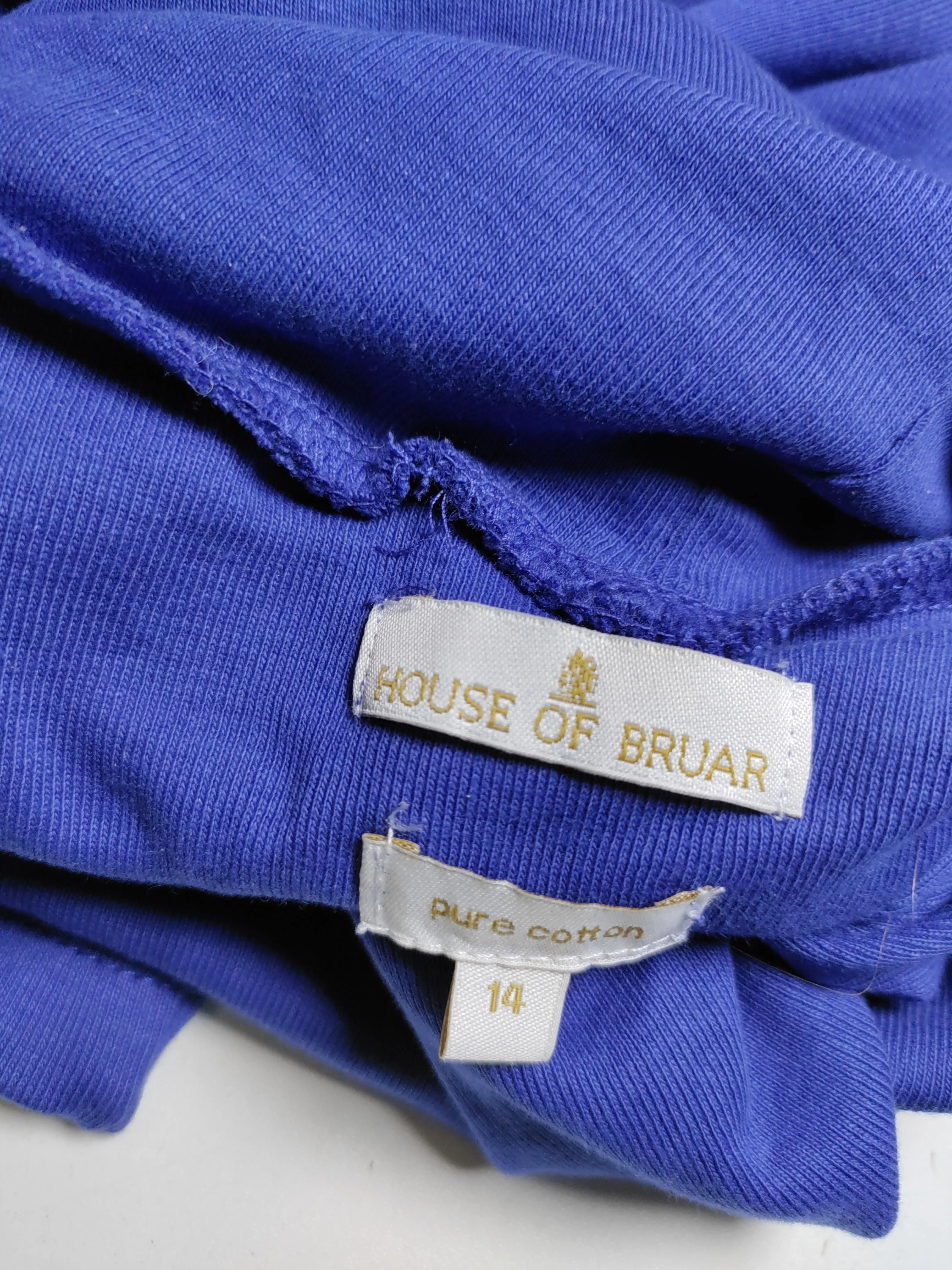 House Of Bruar Men's T-Shirt M Blue 100% Cotton Basic - Image 5