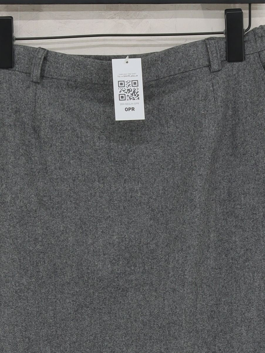 House Of Bruar Women's Midi Skirt UK 14 Grey Wool - Image 3