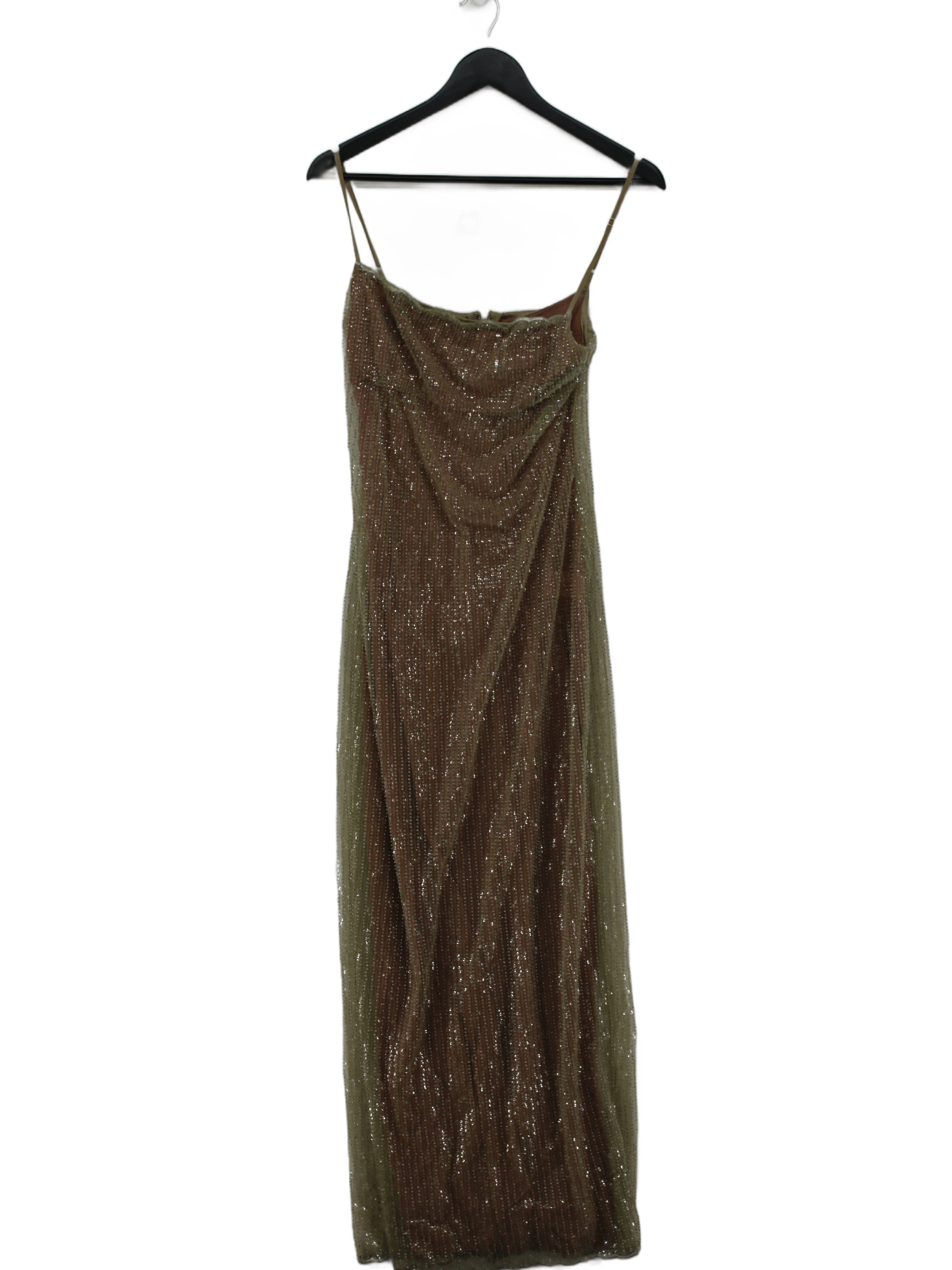 House Of CB London Maxi Dress S in Gold