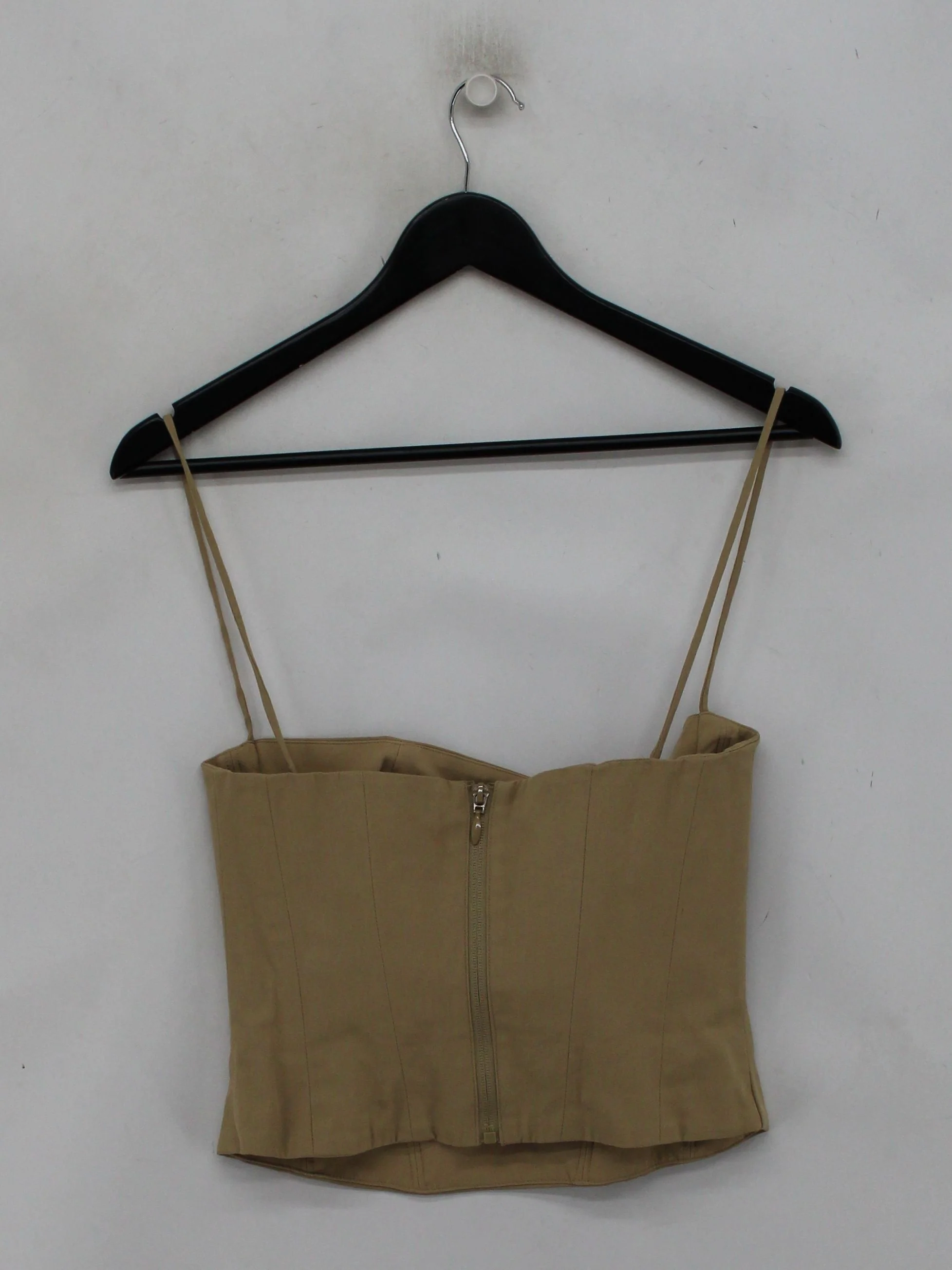 House Of CB London Women's Top S Tan 100% Cotton Sleeveless Square Neck Basic - Image 2