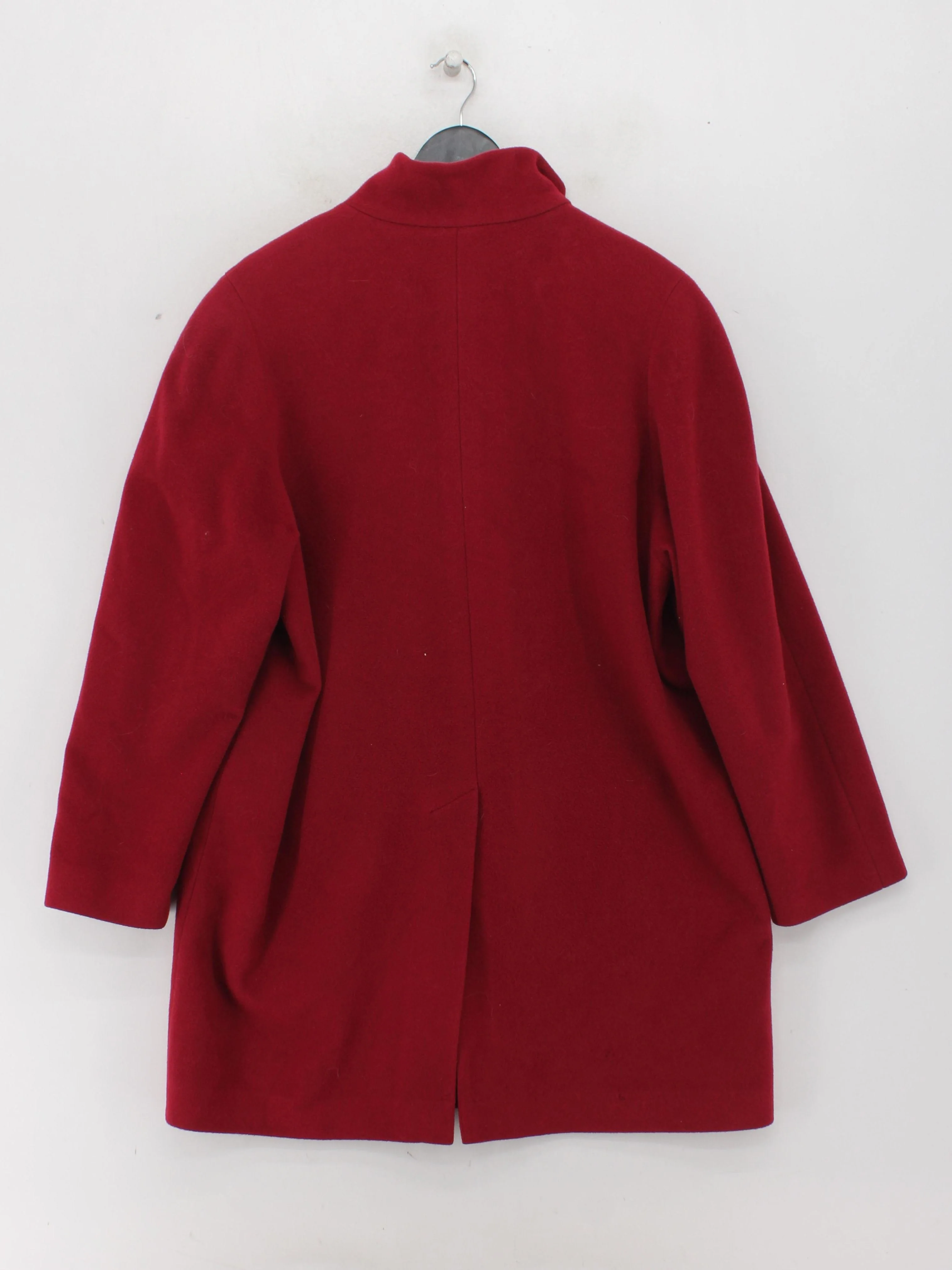 House Of Fraser Women's Coat UK 14 Red Wool with Nylon Overcoat - Image 2