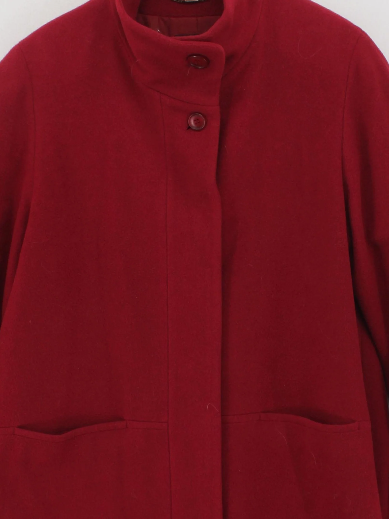 House Of Fraser Women's Coat UK 14 Red Wool with Nylon Overcoat - Image 3