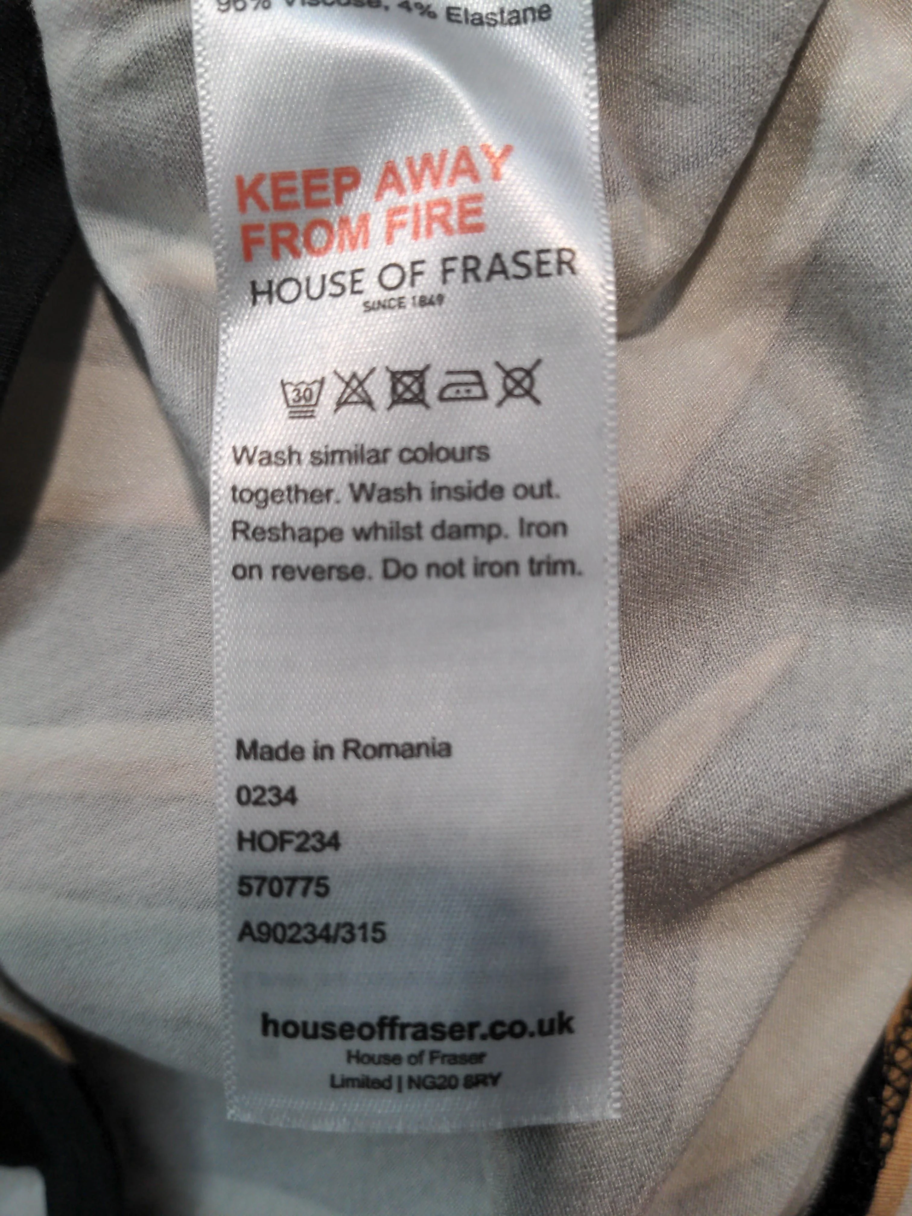 House Of Fraser Women's Top S Multi Viscose with Elastane Basic - Image 5
