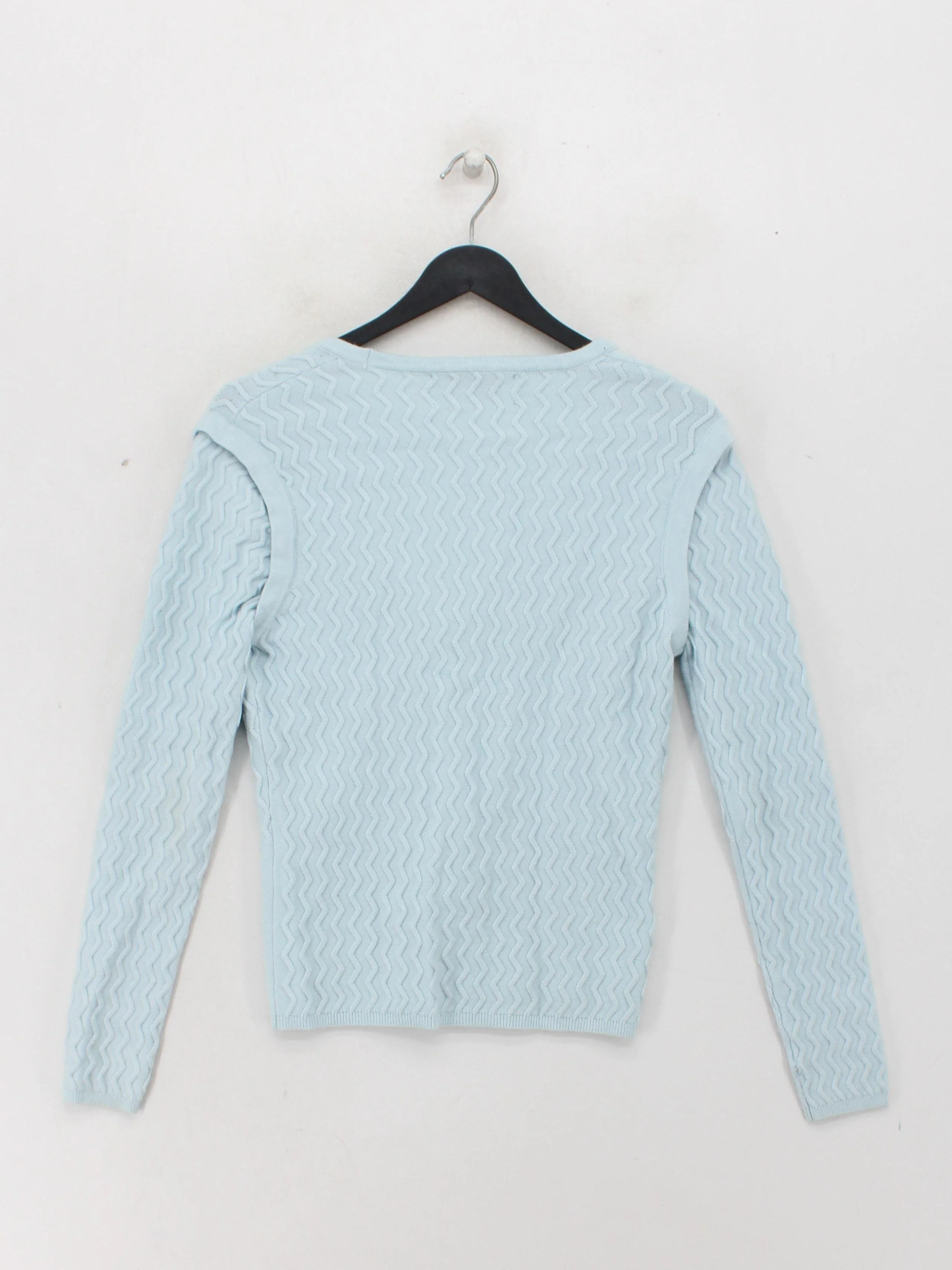 House Of Sunny Women's Cardigan UK 8 Blue Viscose with Polyester, Nylon Cardigan - Image 2
