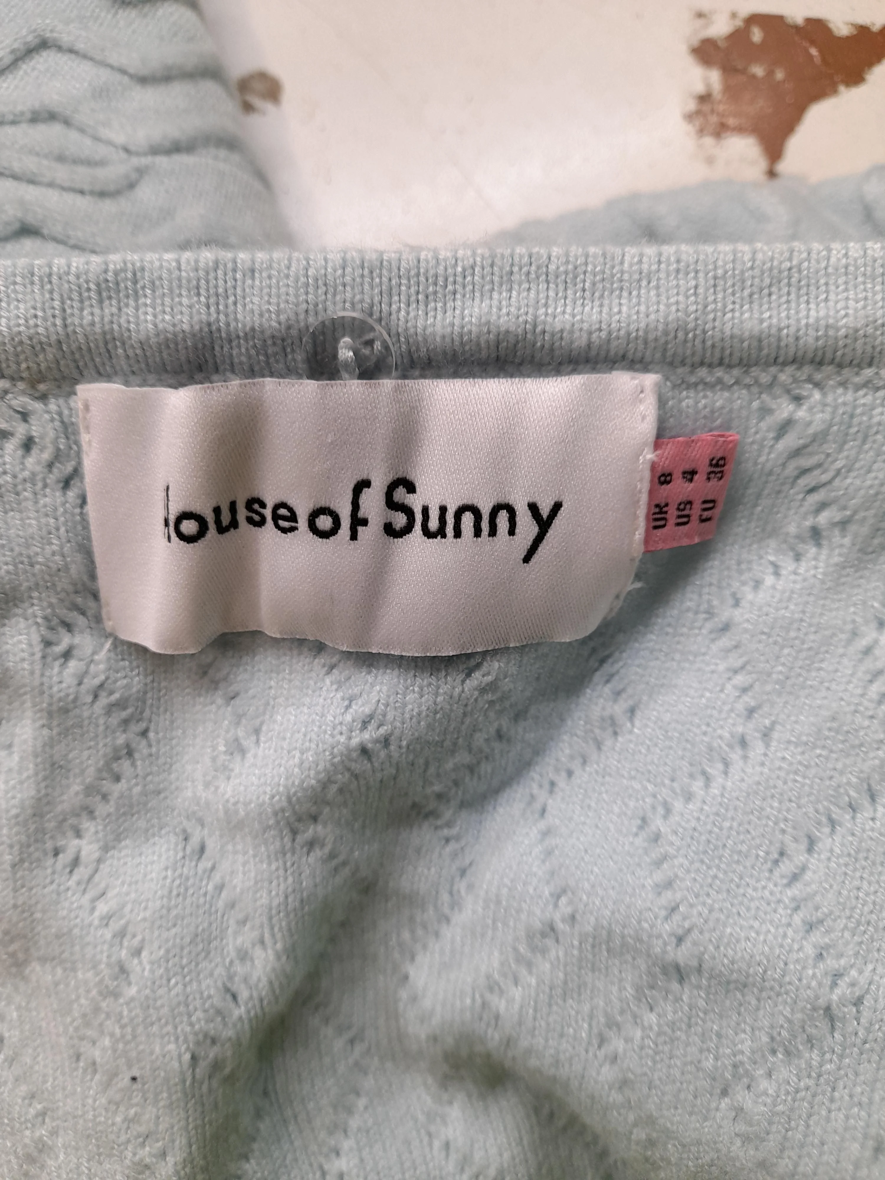 House Of Sunny Women's Cardigan UK 8 Blue Viscose with Polyester, Nylon Cardigan - Image 6