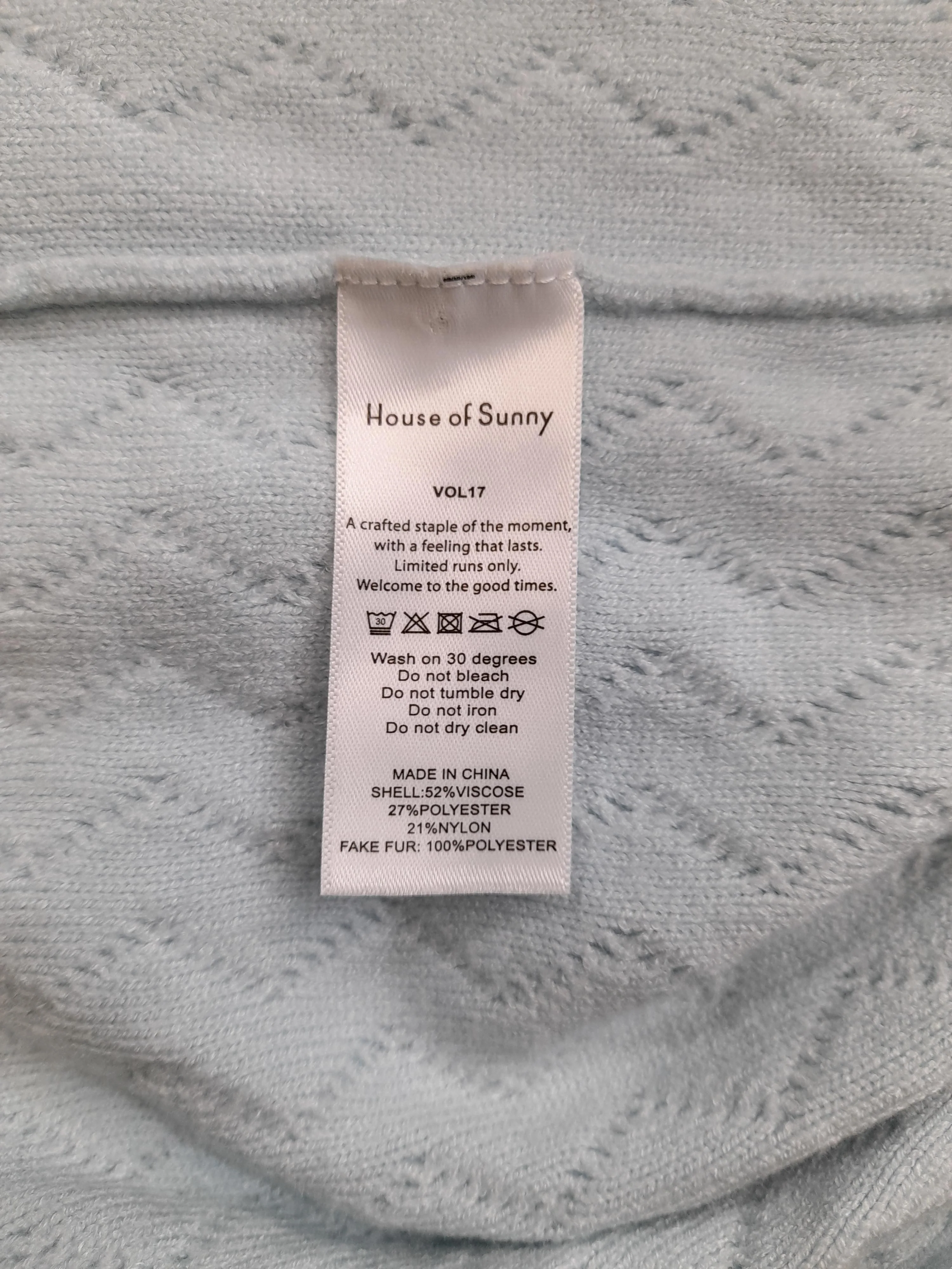 House Of Sunny Women's Cardigan UK 8 Blue Viscose with Polyester, Nylon Cardigan - Image 7