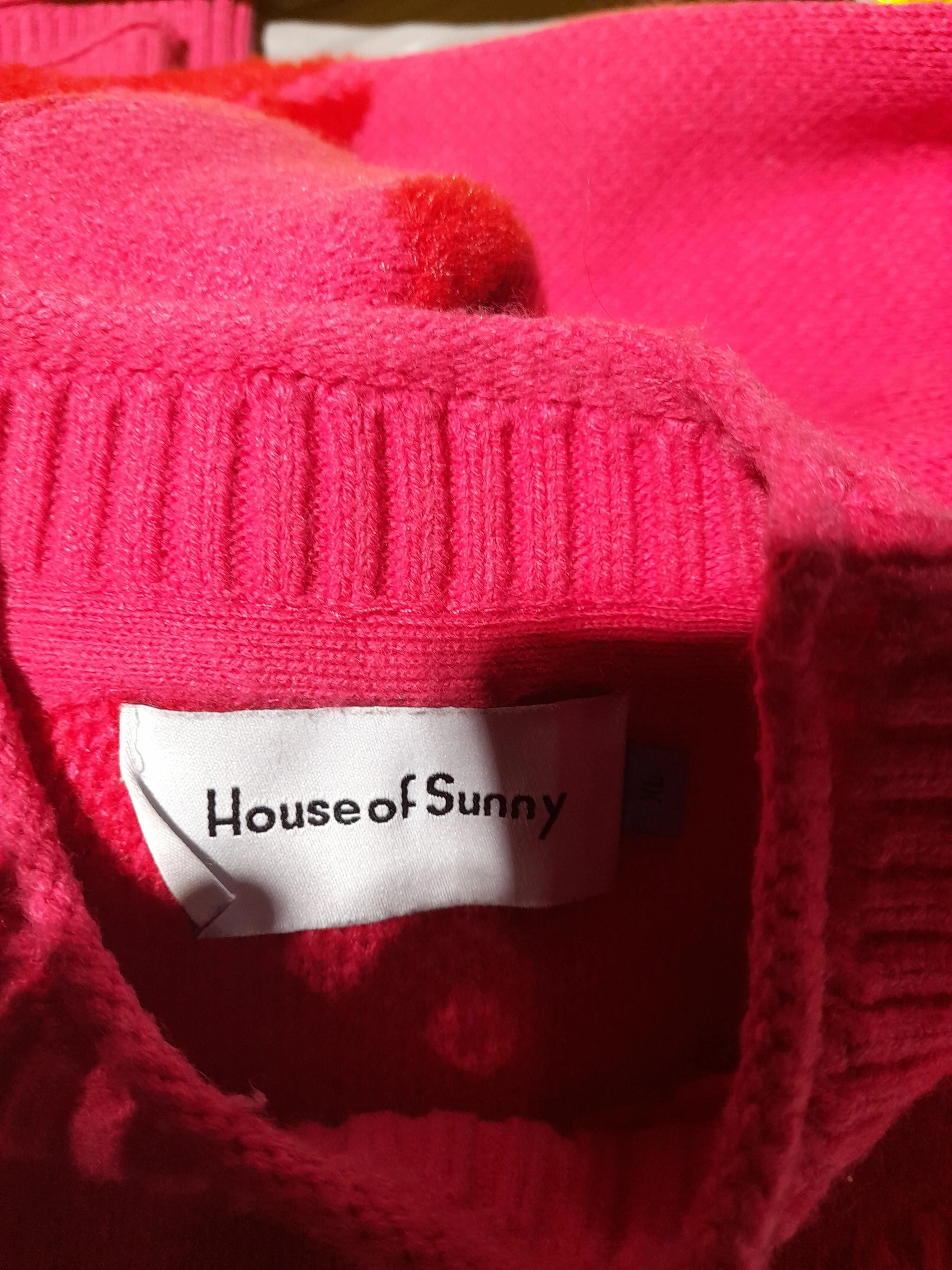 House Of Sunny Women's Jumper M Pink Acrylic with Nylon Pullover - Image 5
