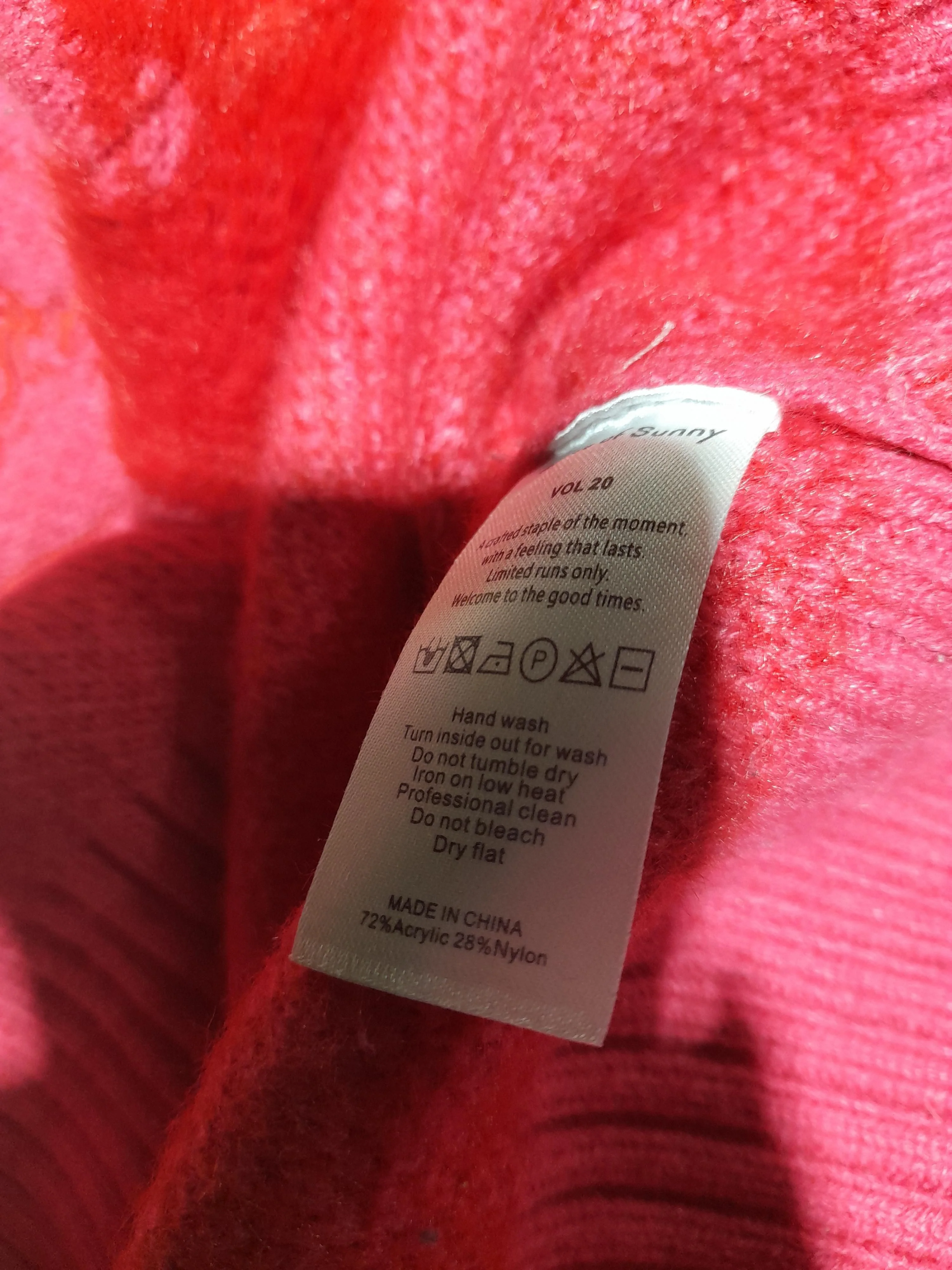 House Of Sunny Women's Jumper M Pink Acrylic with Nylon Pullover - Image 6