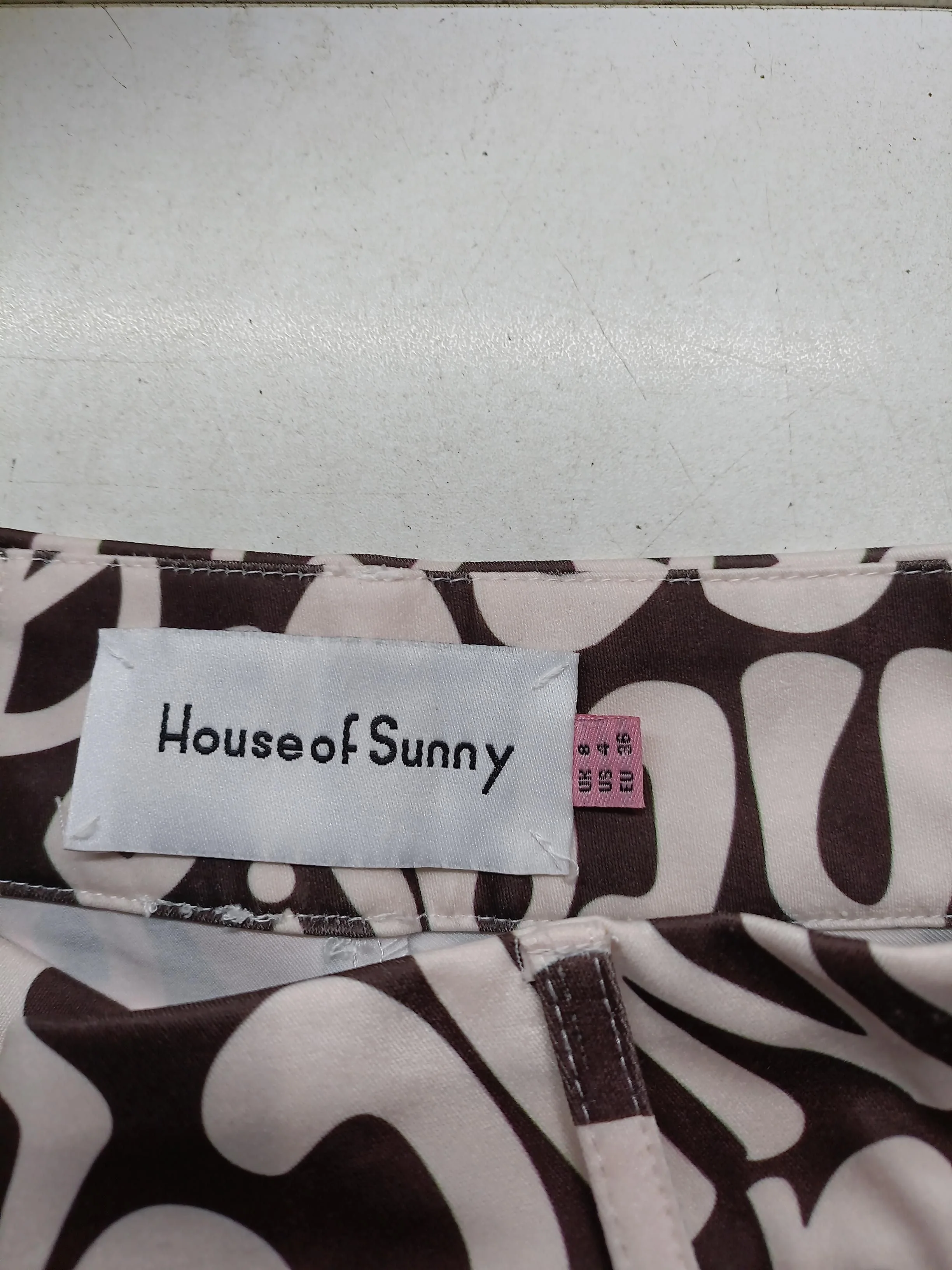 House Of Sunny Women's Trousers UK 8 Cream Polyester with Spandex Chino - Image 5