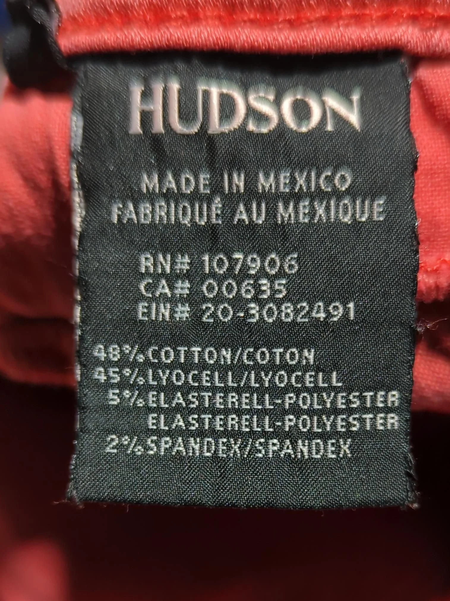 Hudson Women's Jeans W 38 in Red Cotton - Image 7