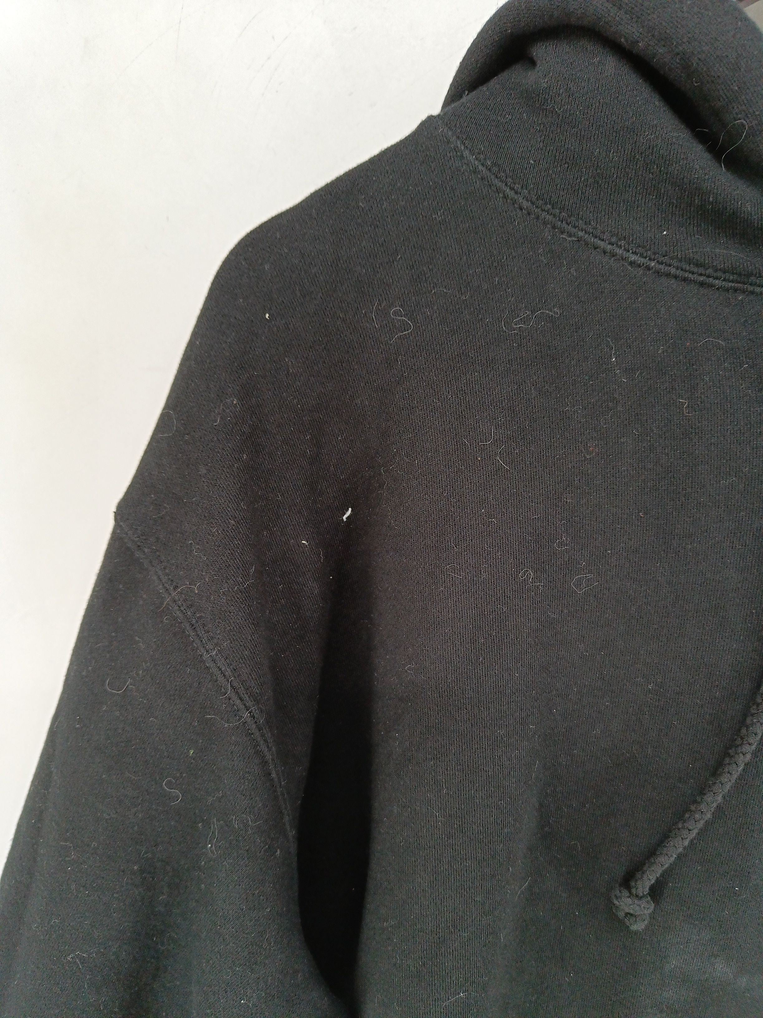 HUF Men's Hoodie L Black Graphic Cotton with Polyester Pullover - Image 5