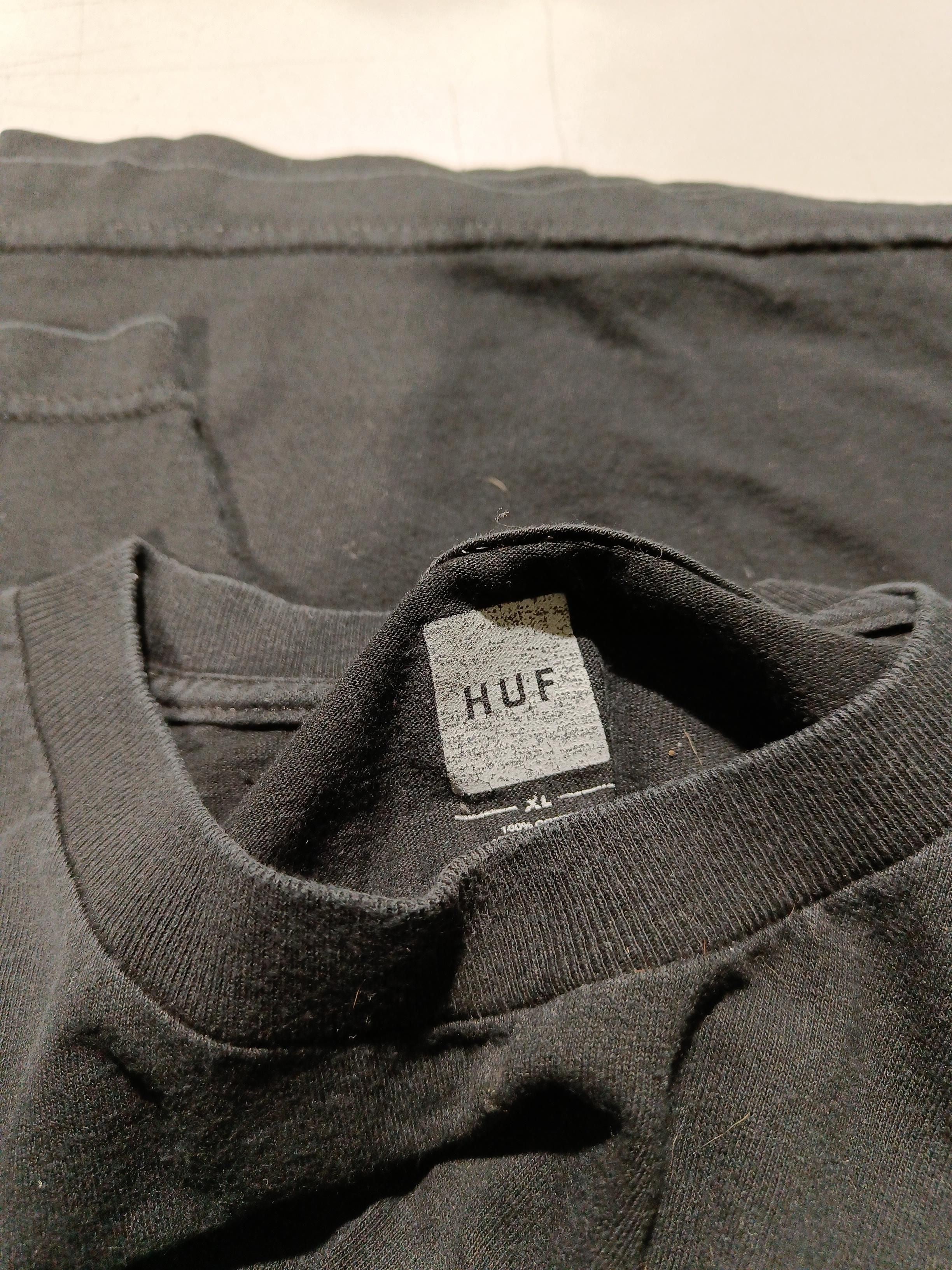 HUF Men's T-Shirt XL Black Graphic 100% Cotton Basic - Image 7