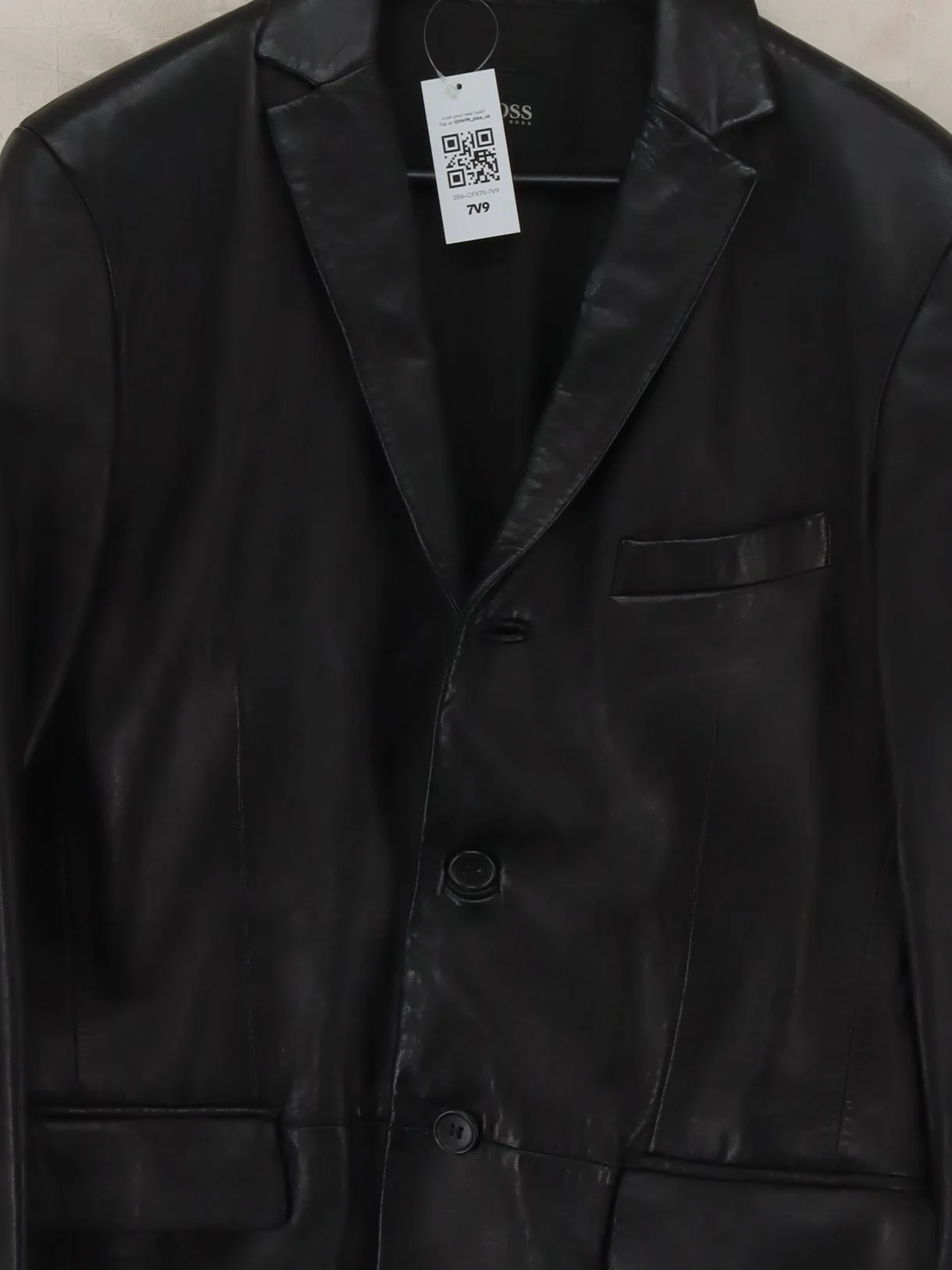 Hugo Boss Men's Blazer Chest: 48 in Black 100% Other Overcoat - Image 3