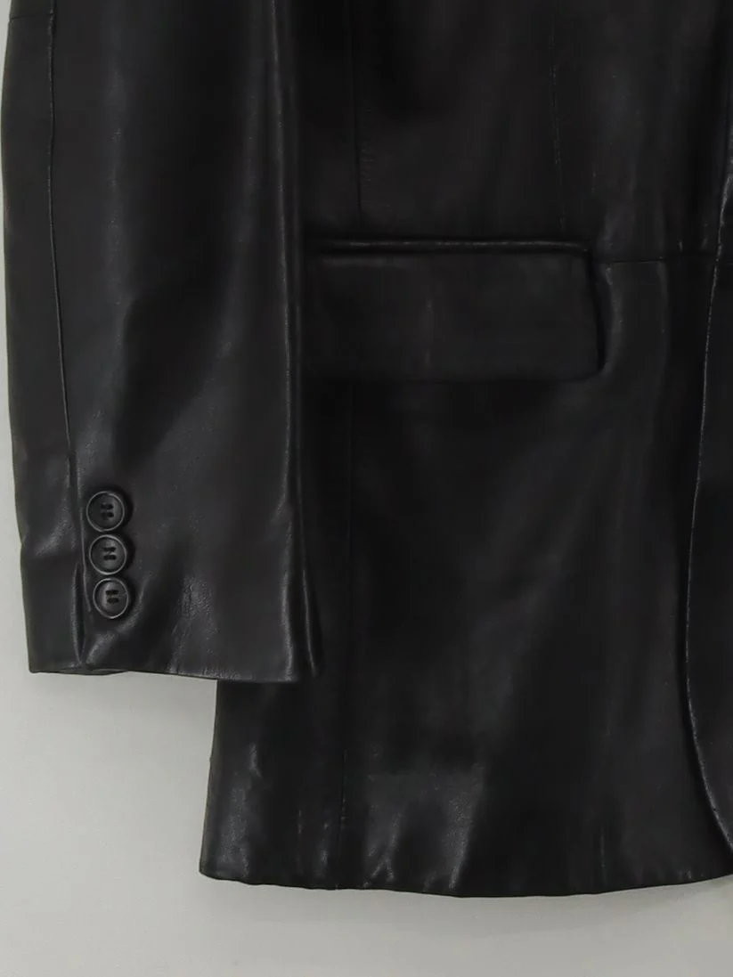 Hugo Boss Men's Blazer Chest: 48 in Black 100% Other Overcoat - Image 4