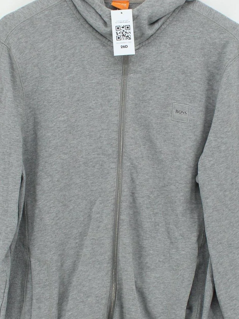 Hugo Boss Men's Hoodie L Grey Cotton with Elastane Pullover - Image 3