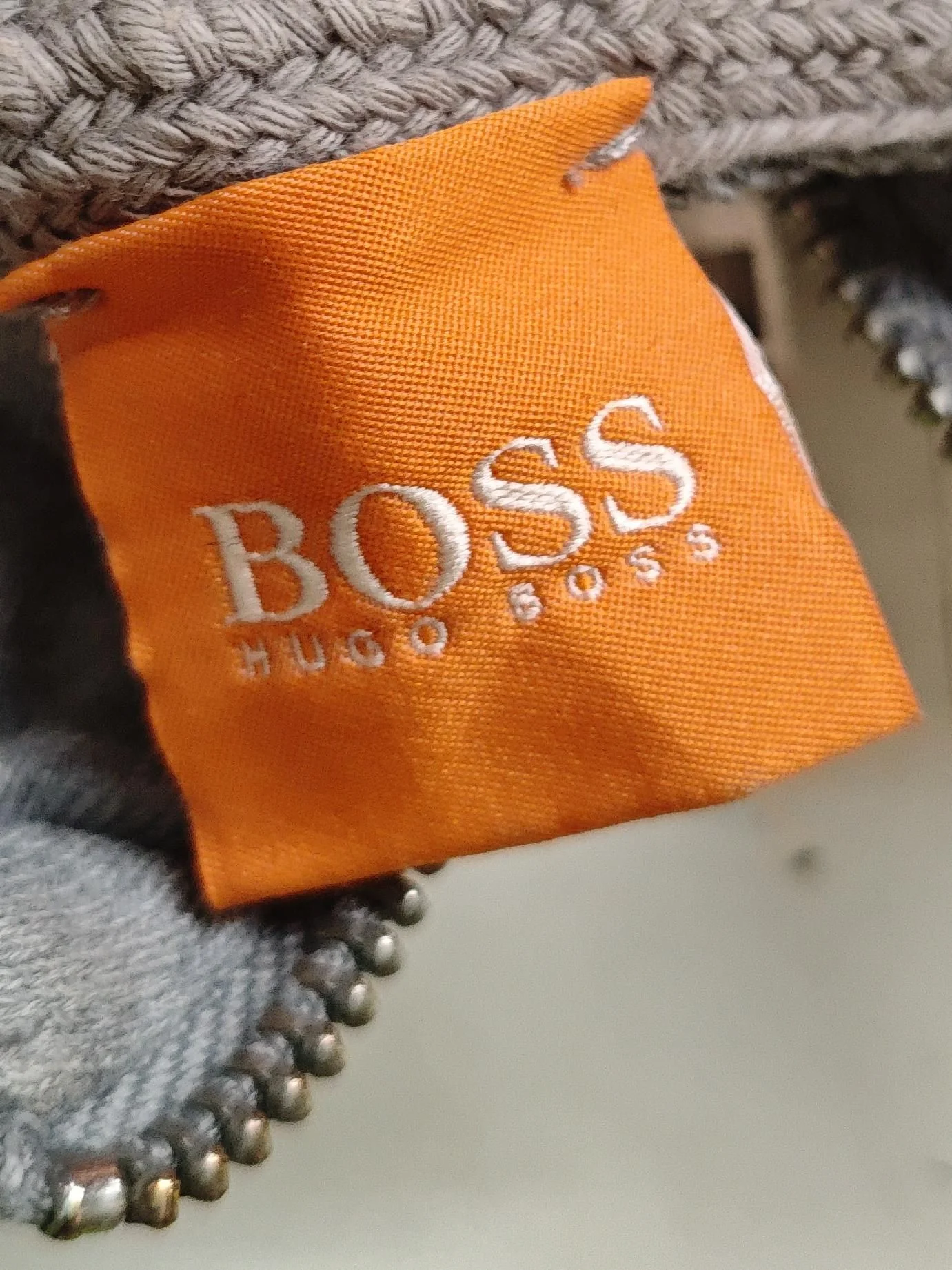 Hugo Boss Men's Hoodie L Grey Cotton with Elastane Pullover - Image 5