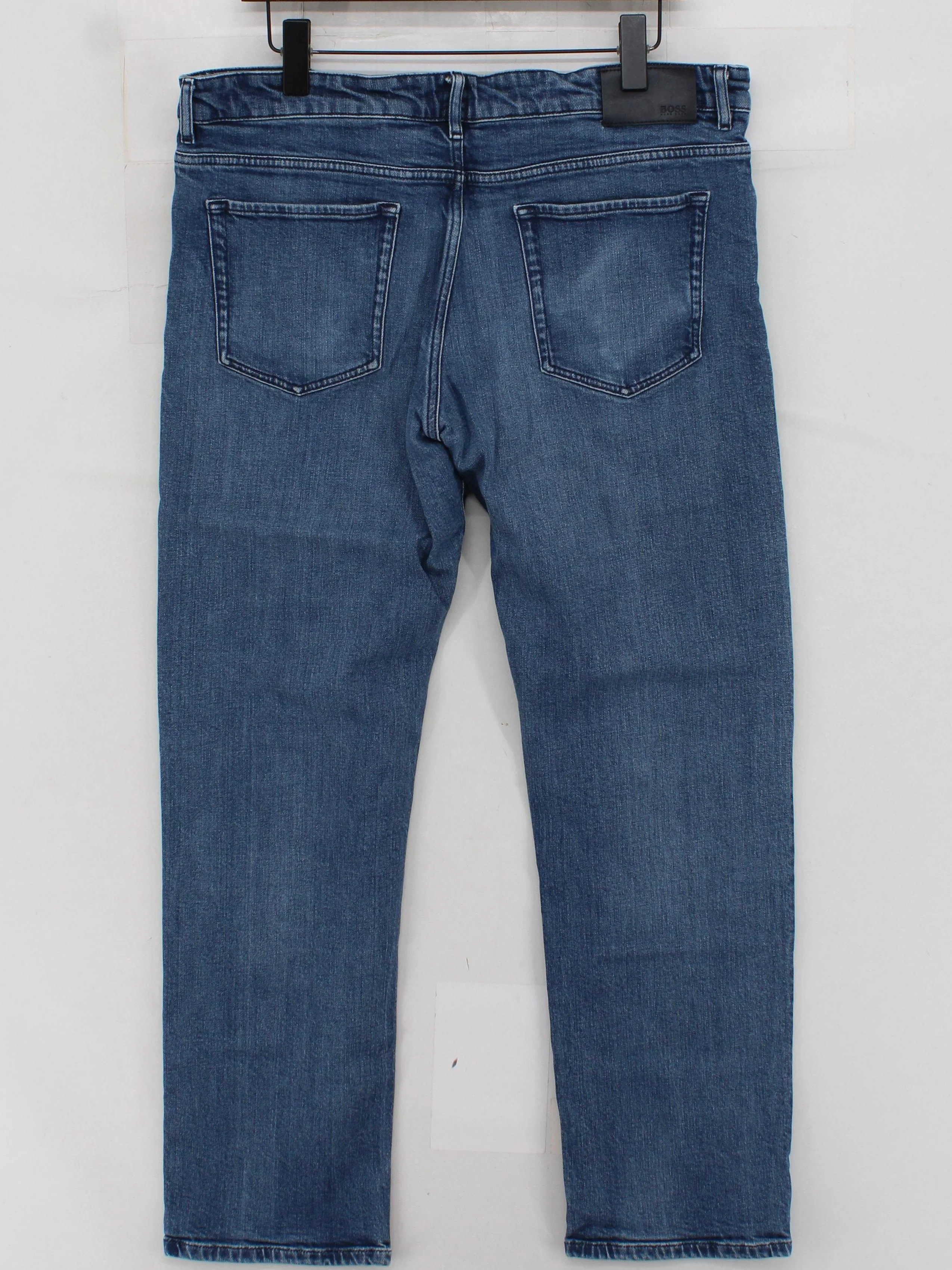 Hugo Boss Men's Jeans L Blue Cotton with Elastane Straight - Image 2