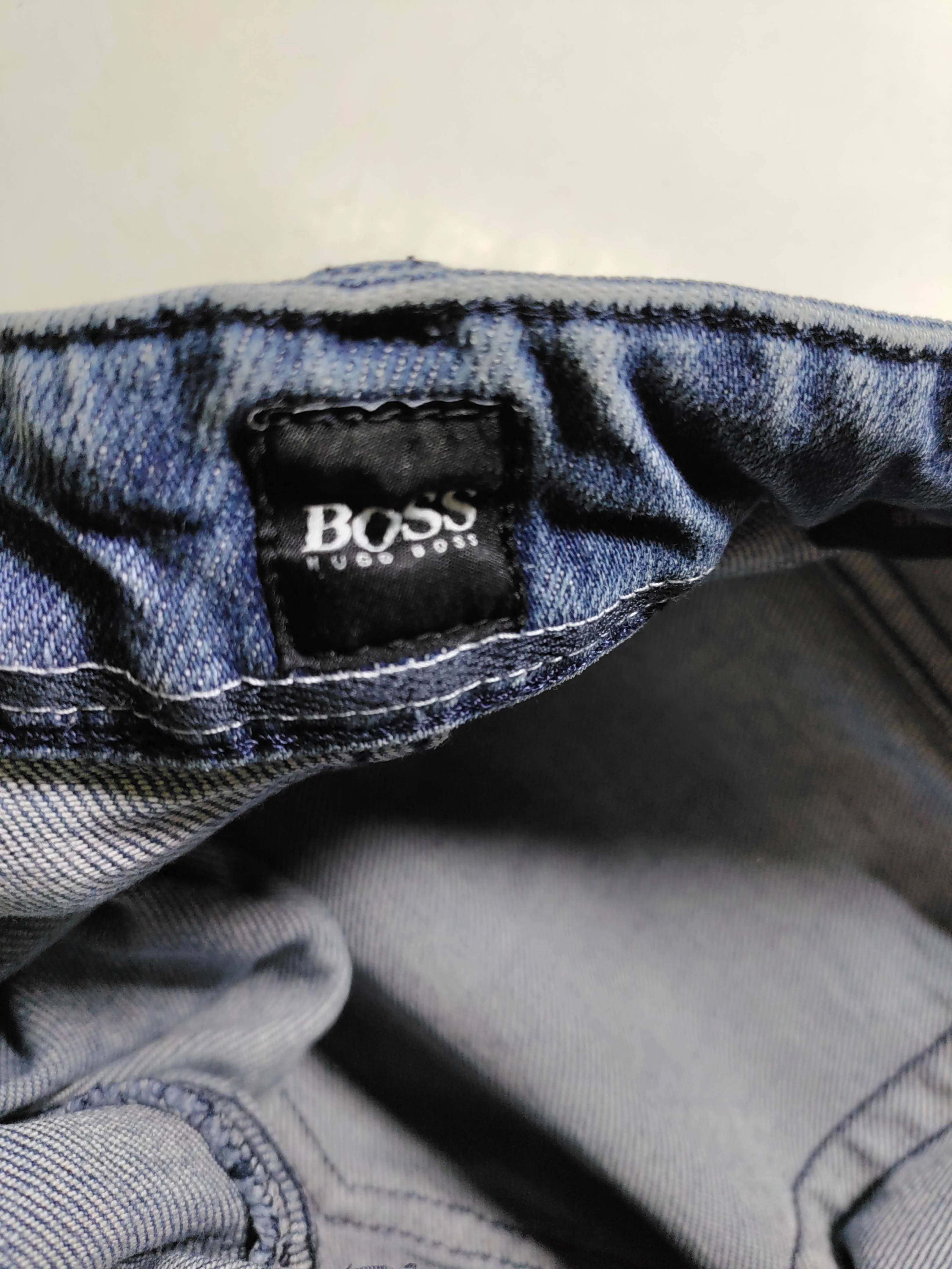 Hugo Boss Men's Jeans L Blue Cotton with Elastane Straight - Image 5
