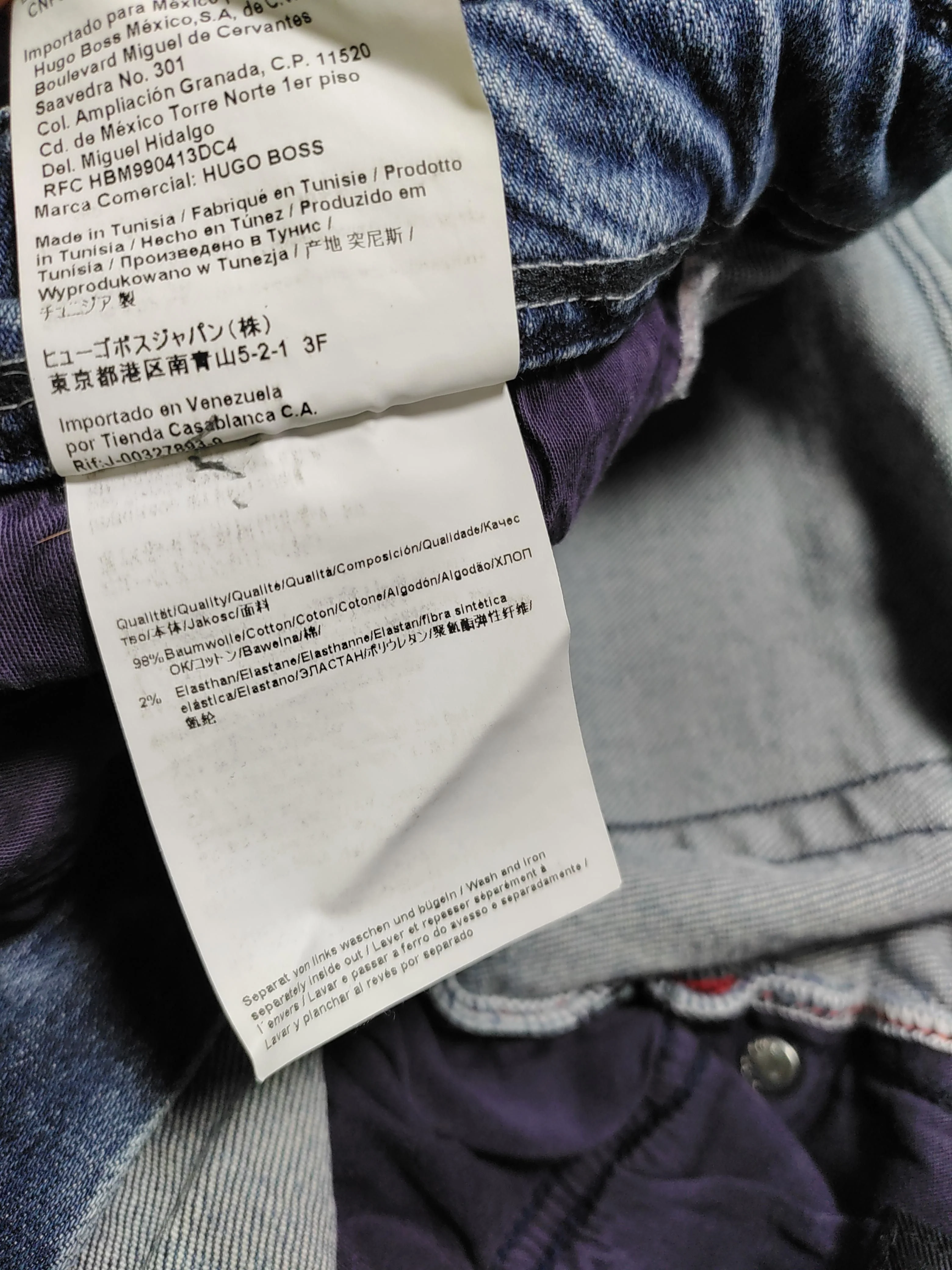 Hugo Boss Men's Jeans L Blue Cotton with Elastane Straight - Image 6