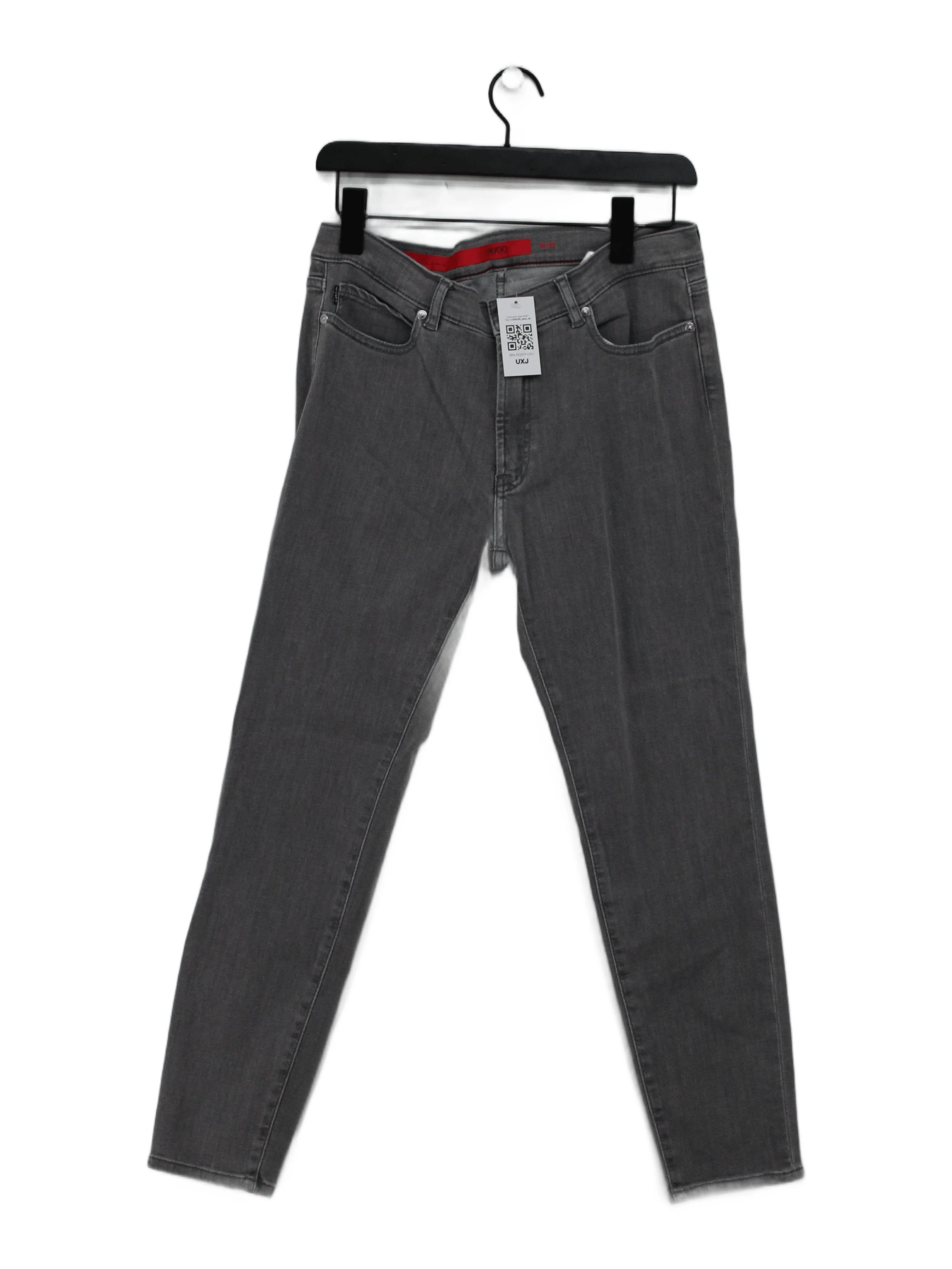 Hugo Boss Men's Jeans W 30 in Grey Cotton with Lyocell Modal, Polyester Skinny