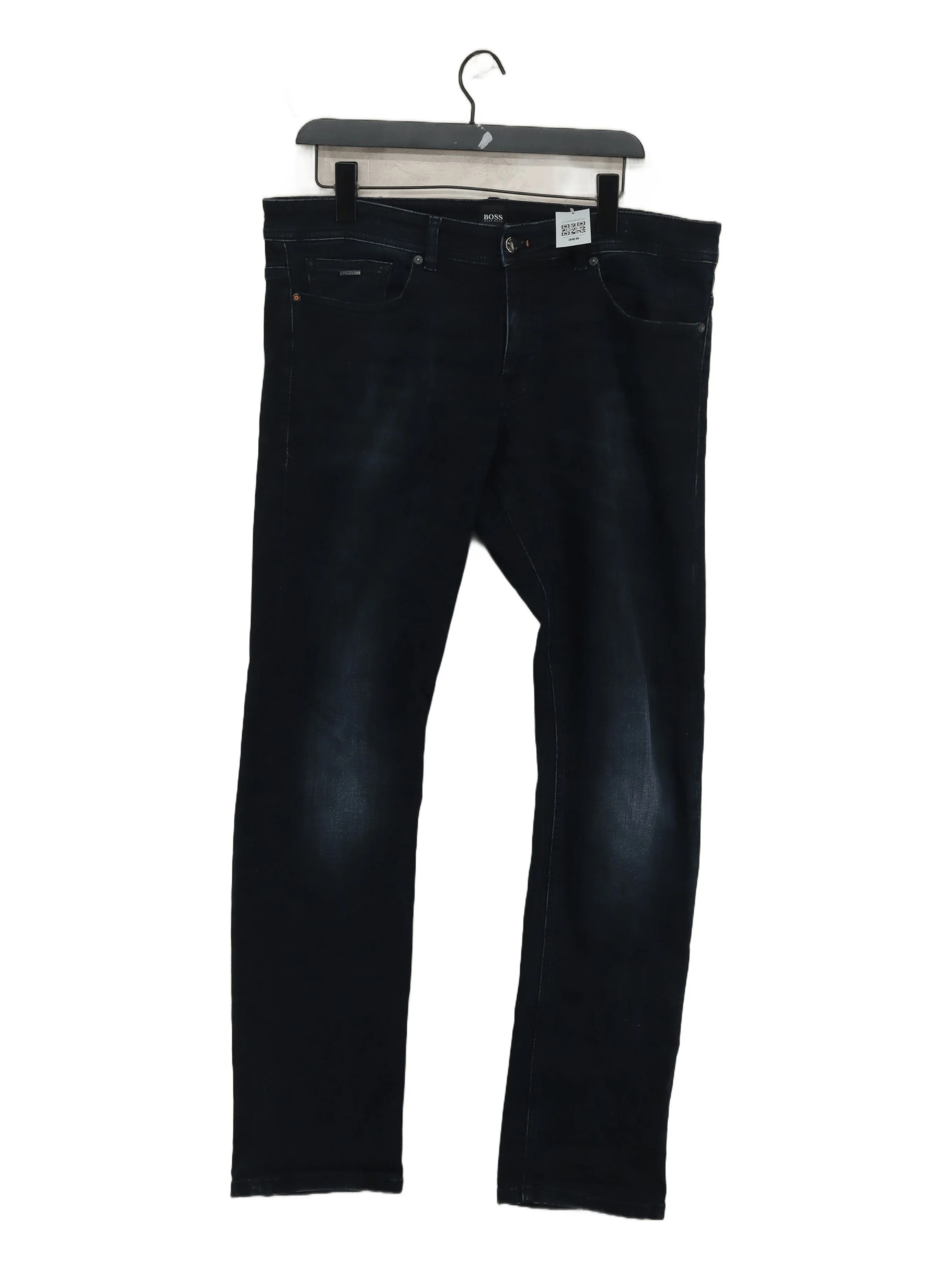 Hugo Boss Men's Jeans W 34 in; L 32 in Blue Cotton with Elastane Straight