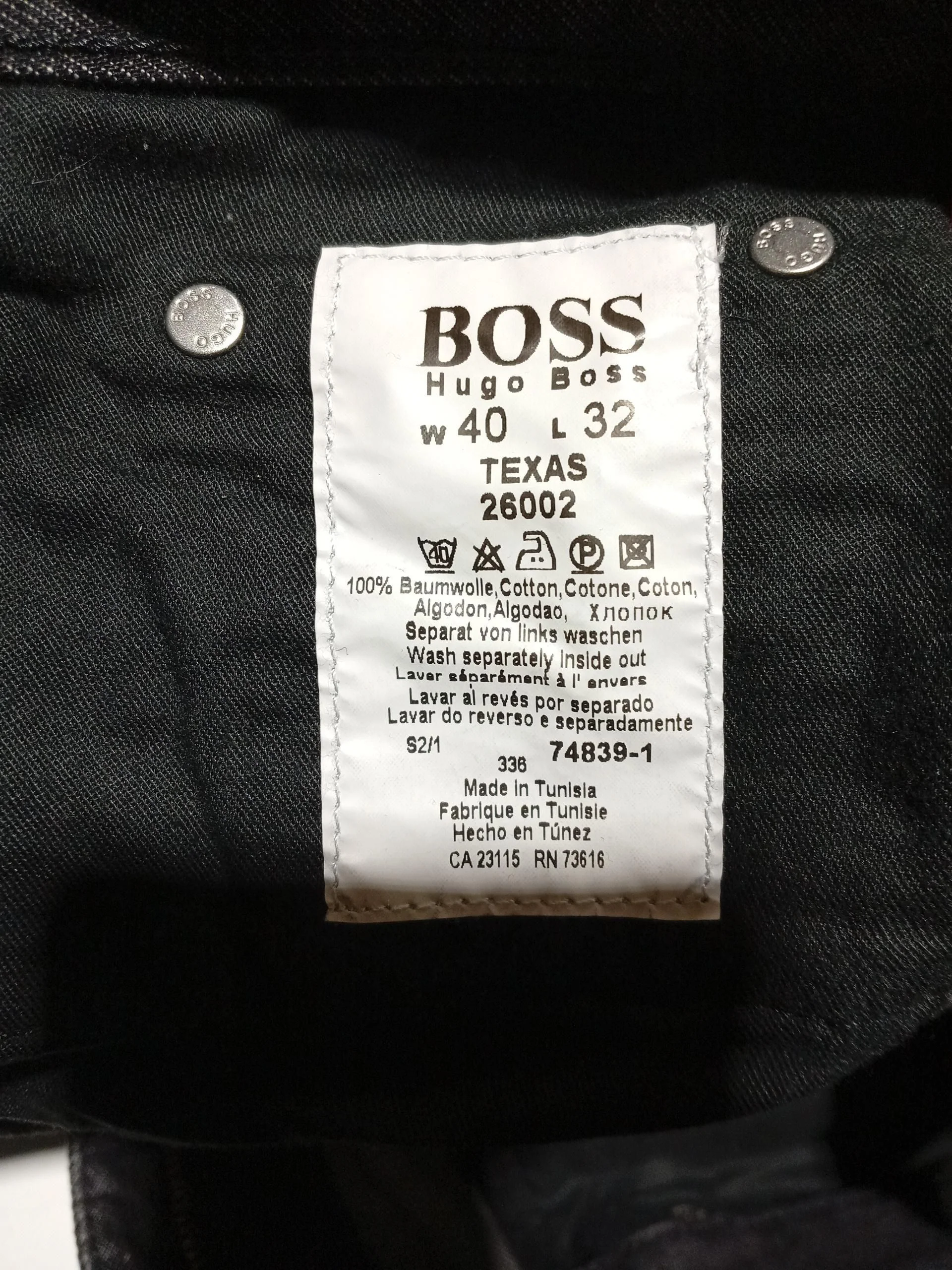 Hugo Boss Men's Jeans XXL Black 100% Cotton Straight - Image 6
