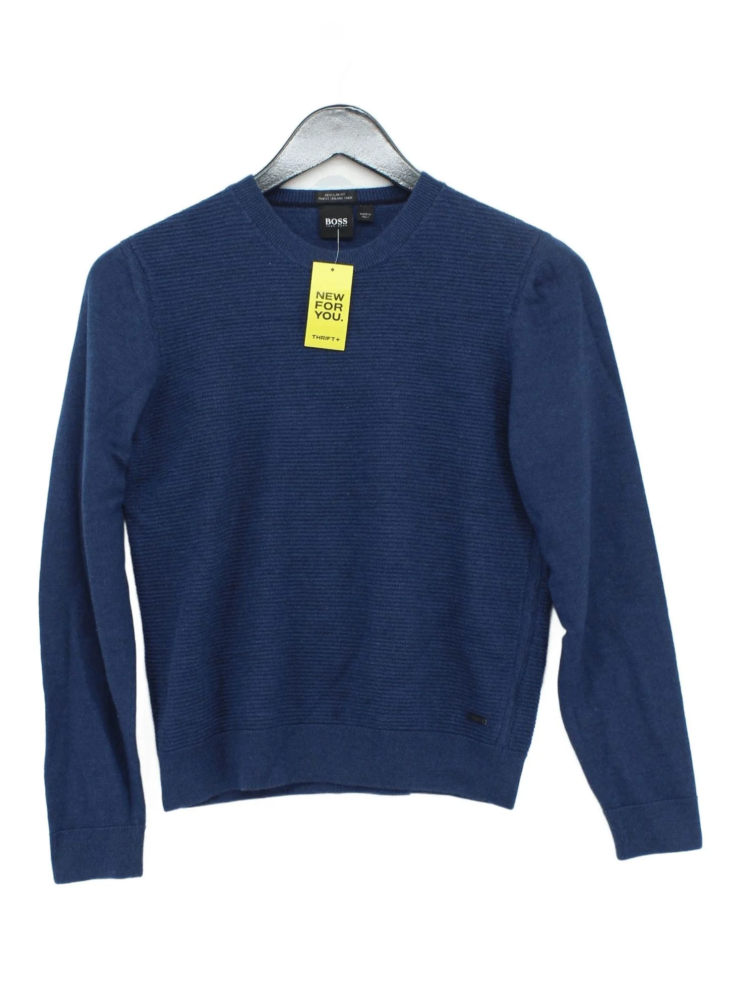 Hugo Boss Men's Jumper XL Blue 100% Other Crew Neck Pullover