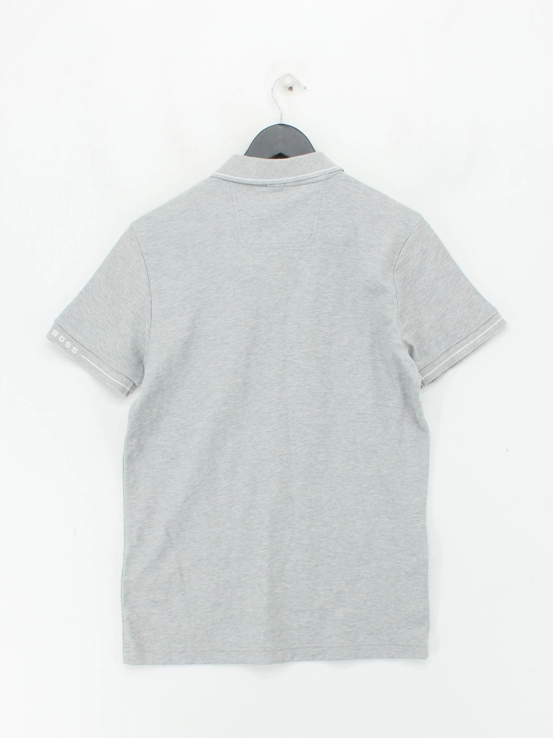 Hugo Boss Men's Polo M Grey Cotton with Polyester Basic - Image 2