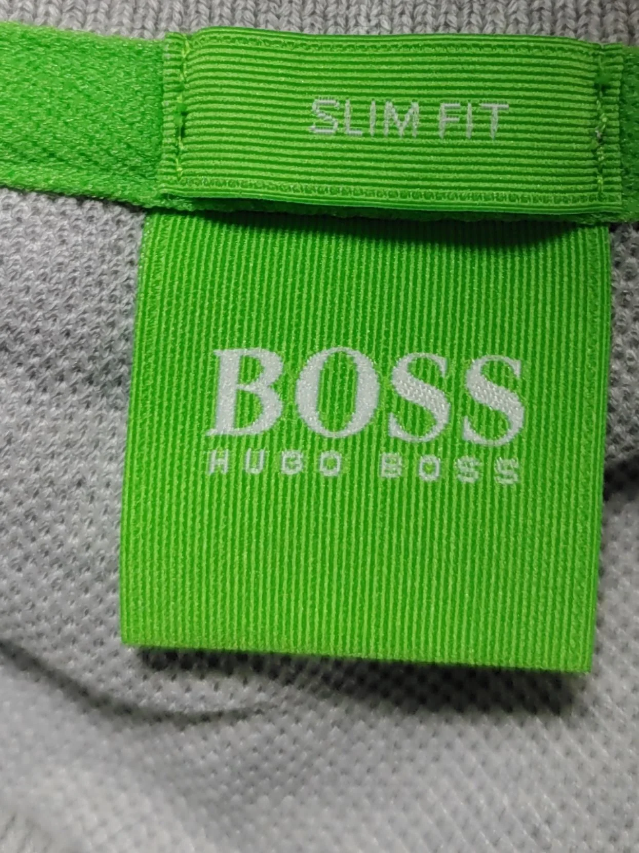 Hugo Boss Men's Polo M Grey Cotton with Polyester Basic - Image 5