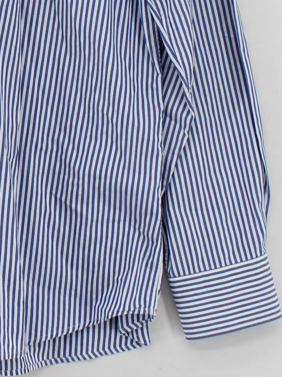 Hugo Boss Men's Shirt Chest: 41 in Blue Striped 100% Cotton Basic - Image 4