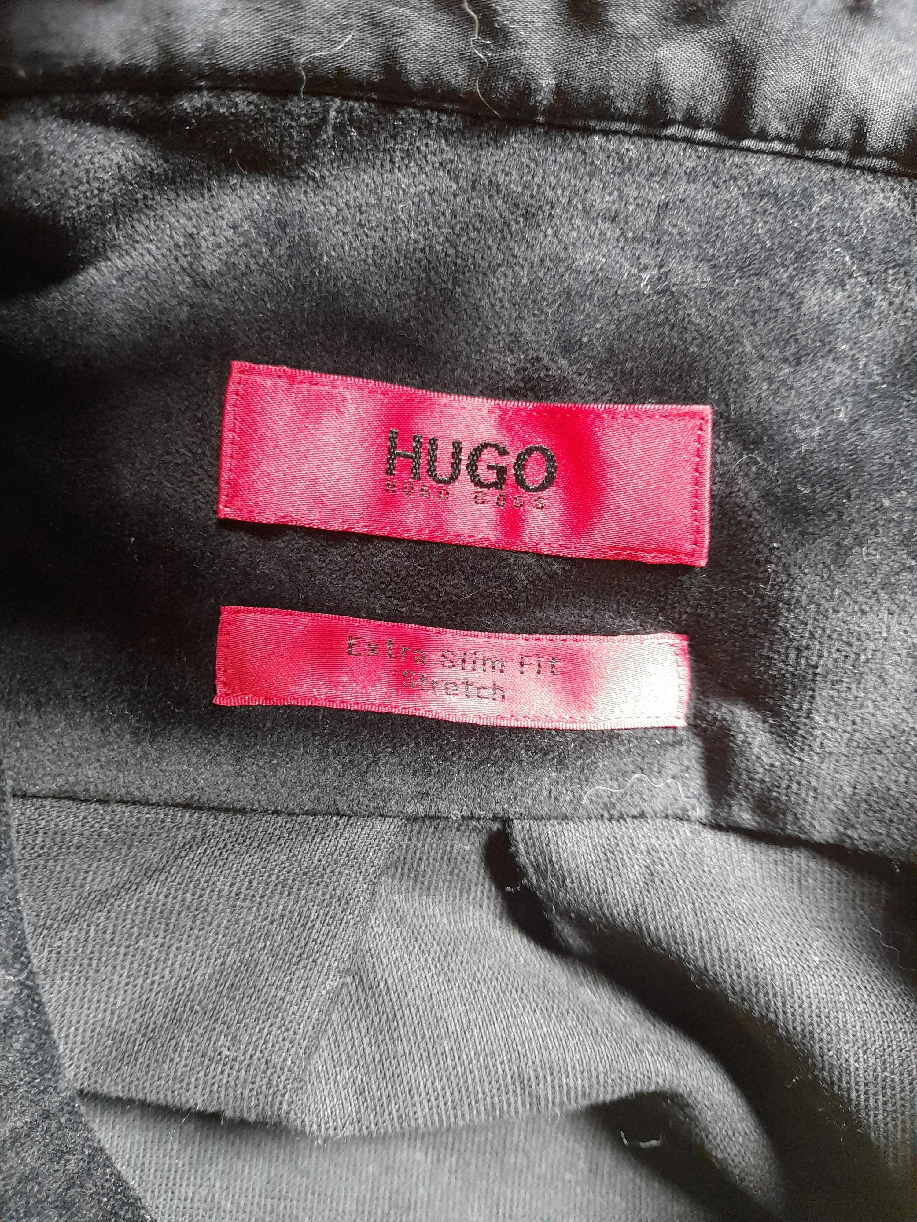 Hugo Boss Men's Shirt M Black Cotton with Elastane Basic - Image 5