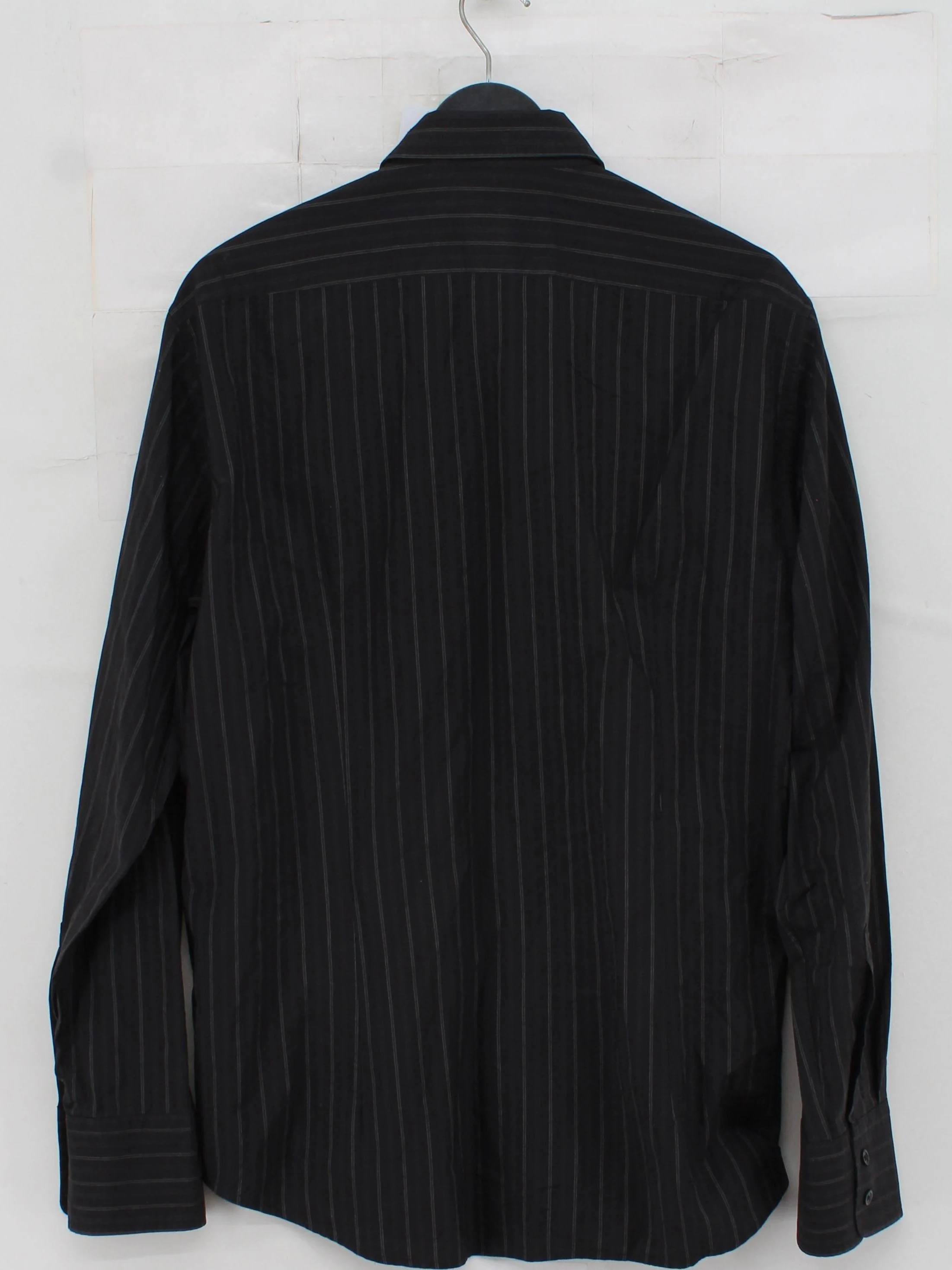 Hugo Boss Men's Shirt M Black Striped 100% Cotton Basic - Image 2