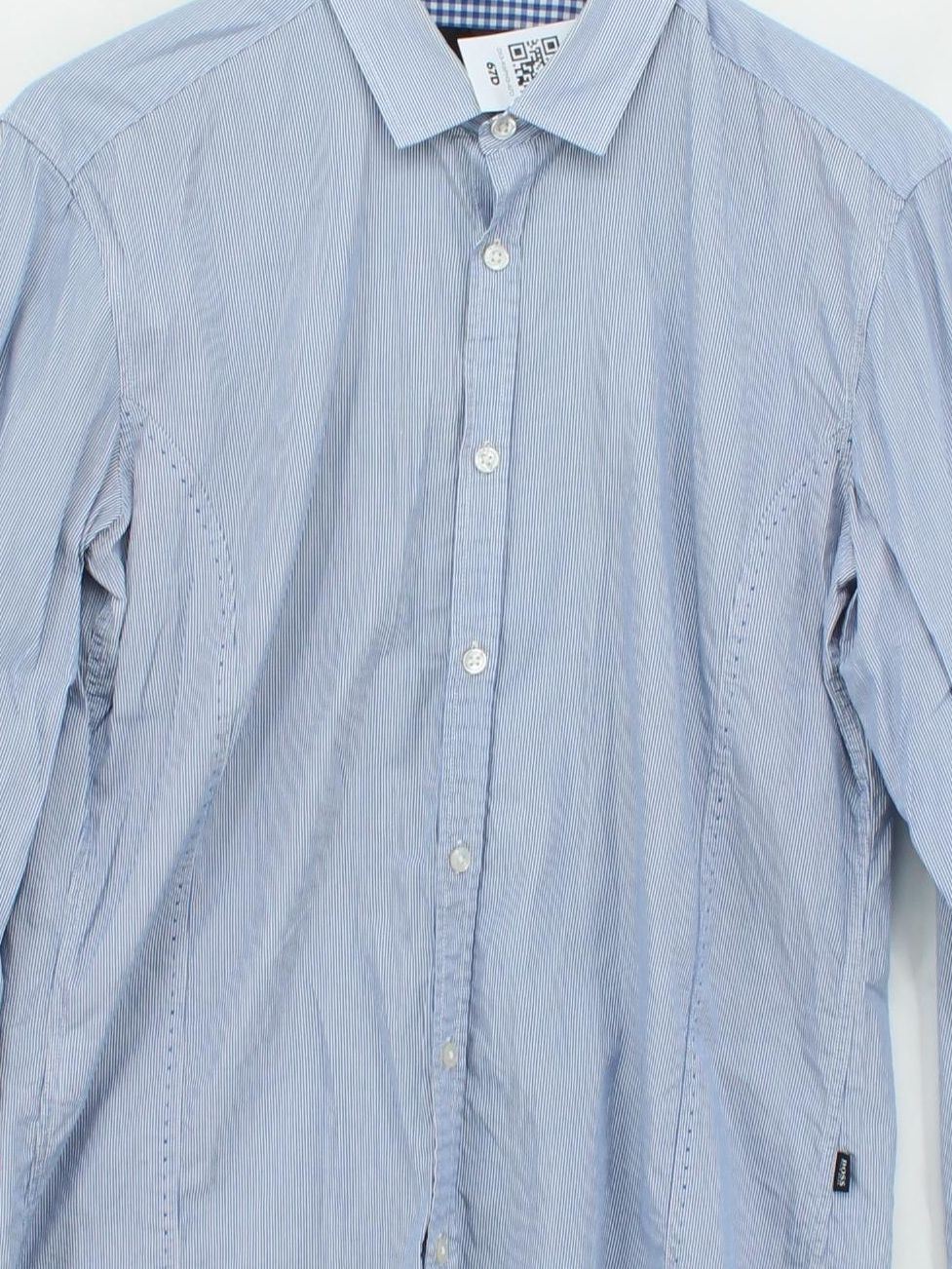 Hugo Boss Men's Shirt M Blue 100% Cotton Basic - Image 3
