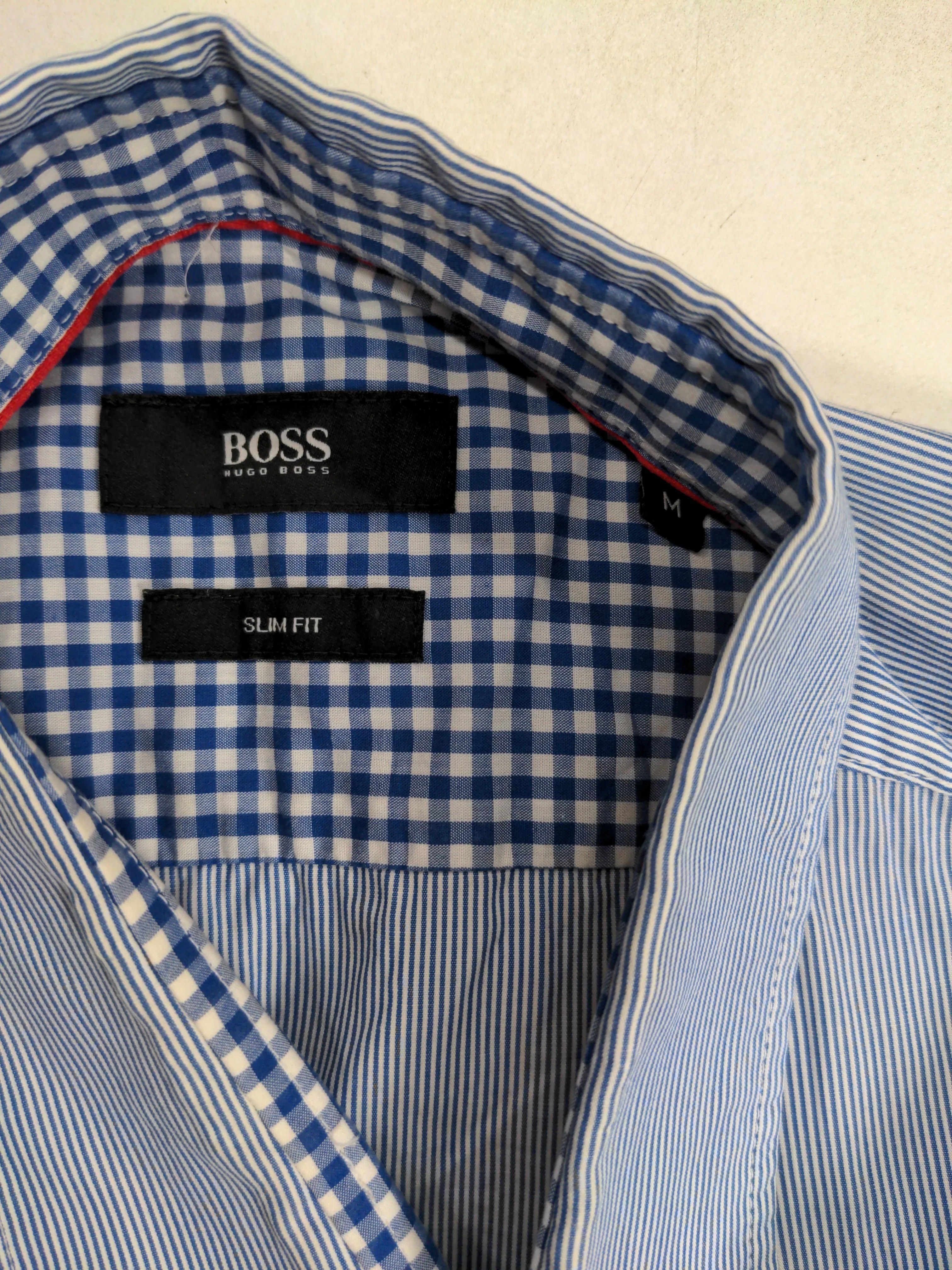 Hugo Boss Men's Shirt M Blue 100% Cotton Basic - Image 5