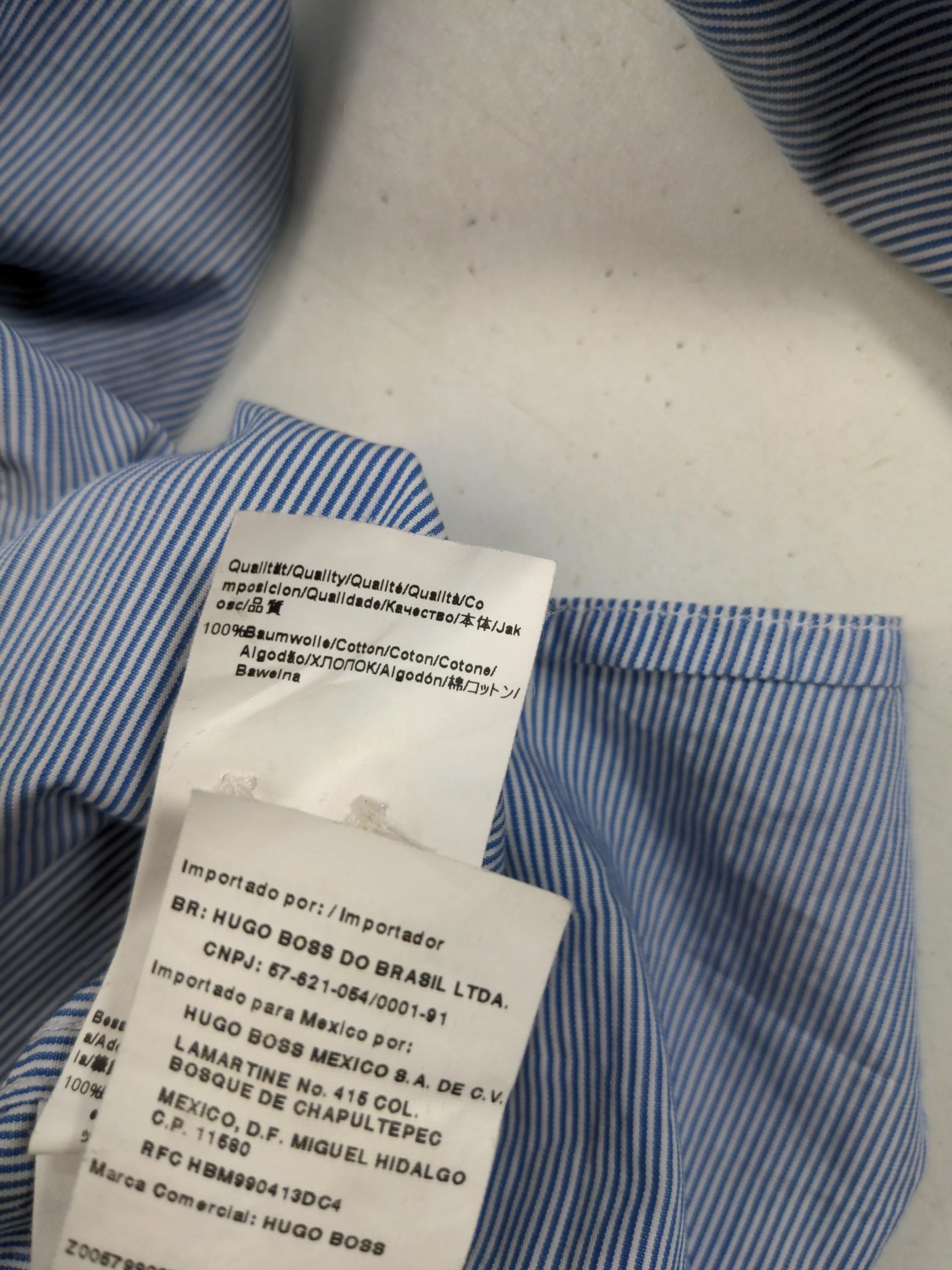 Hugo Boss Men's Shirt M Blue 100% Cotton Basic - Image 6