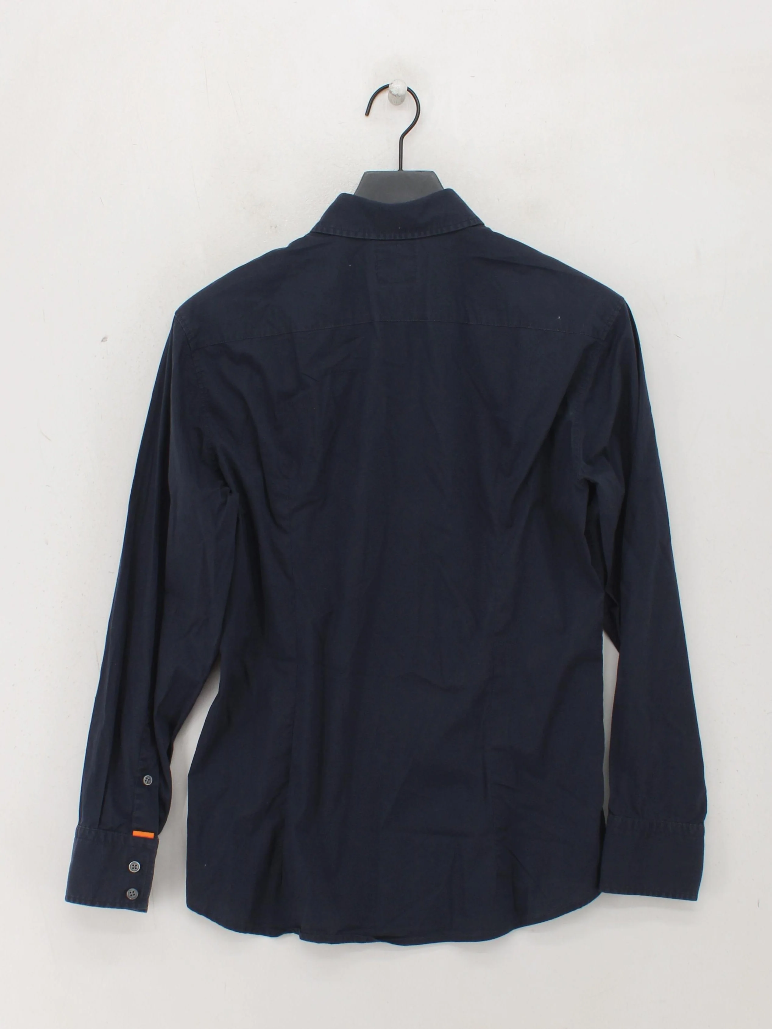 Hugo Boss Men's Shirt M Blue Cotton with Elastane Basic - Image 2