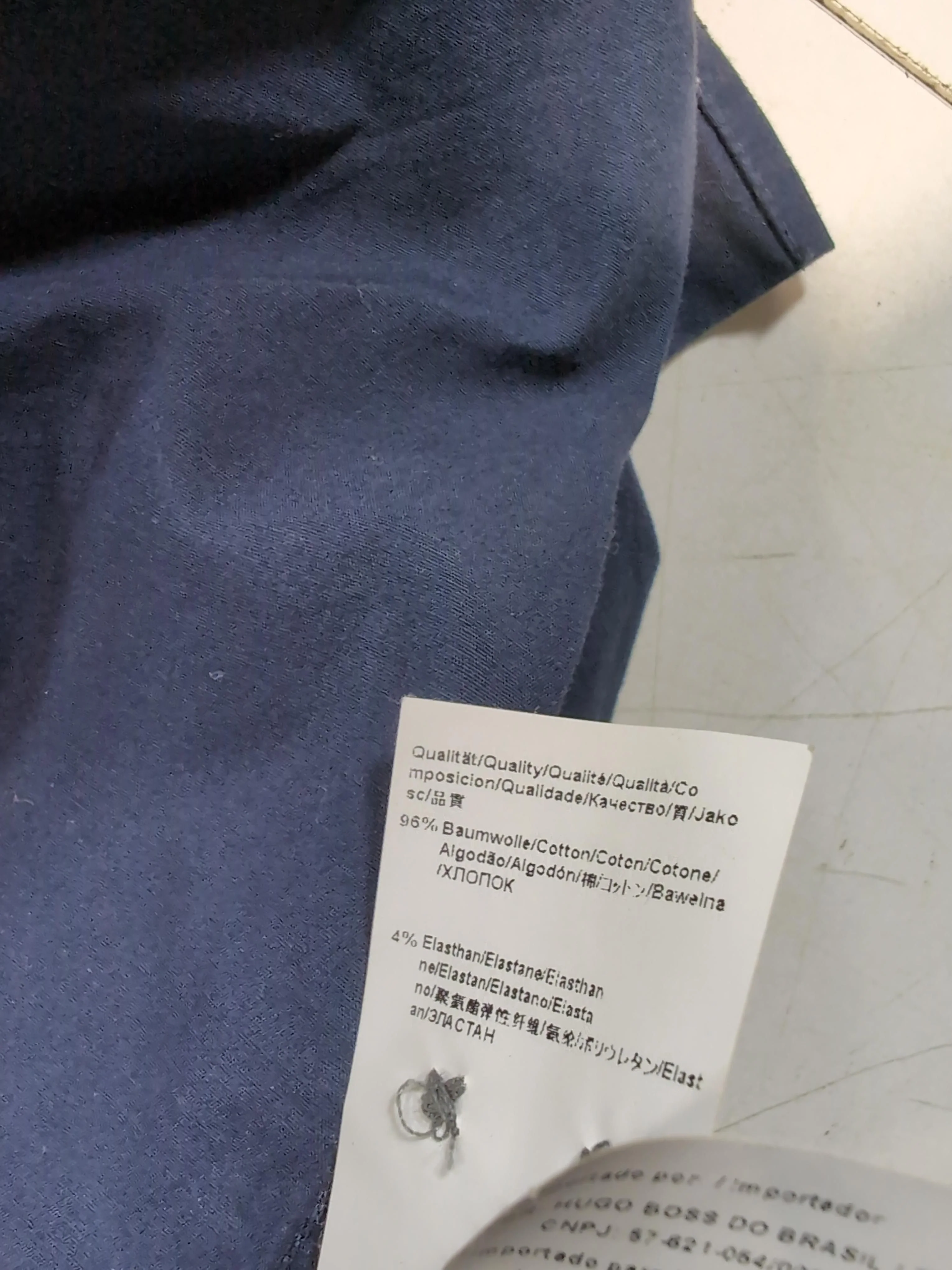 Hugo Boss Men's Shirt M Blue Cotton with Elastane Basic - Image 6