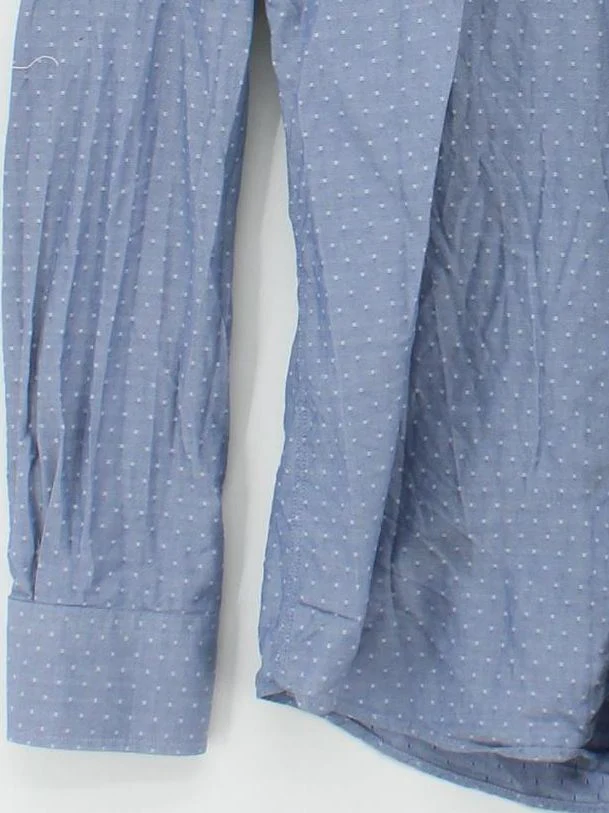 Hugo Boss Men's Shirt S Blue Polkadot 100% Cotton Basic - Image 4